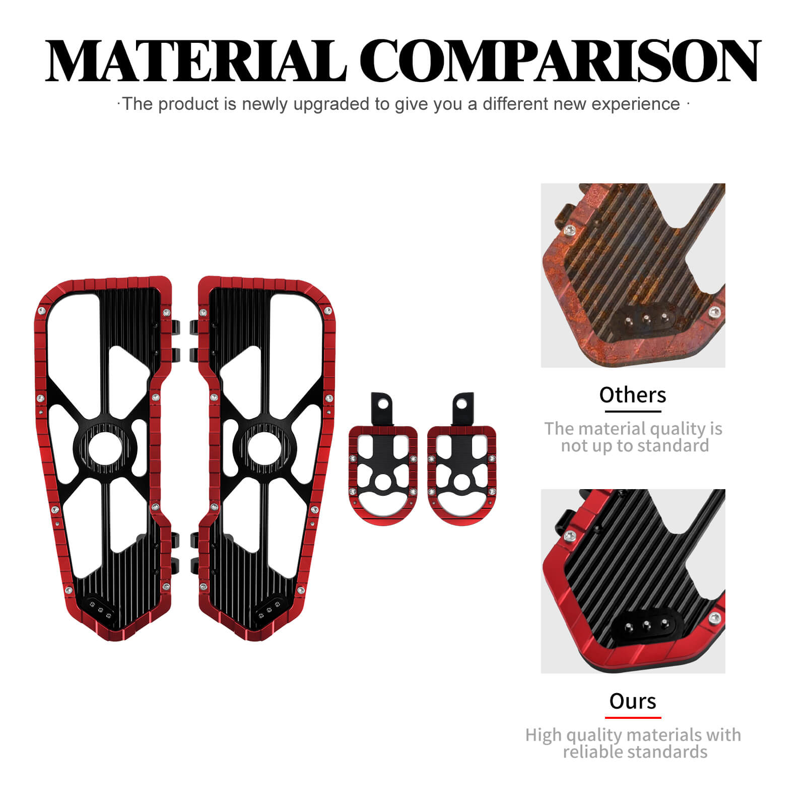 CNC Wide Rider Floorboards Passenger Foot Pegs Set for Harley Touring Dyna Softail | Mactions