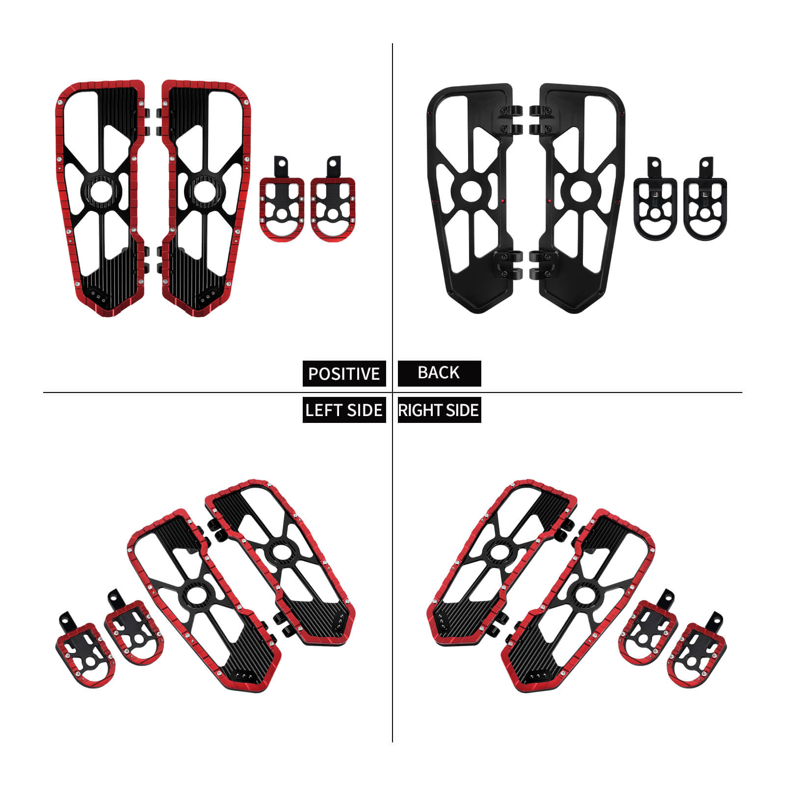 CNC Wide Rider Floorboards Passenger Foot Pegs Set for Harley Touring Dyna Softail | Mactions