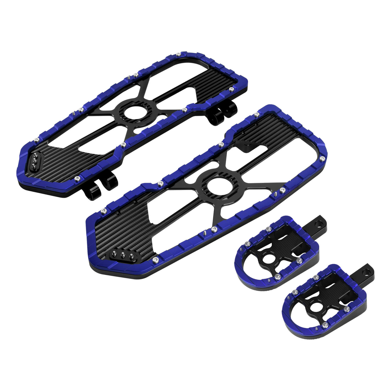 CNC Wide Rider Floorboards Passenger Foot Pegs Set for Harley Touring Dyna Softail | Mactions