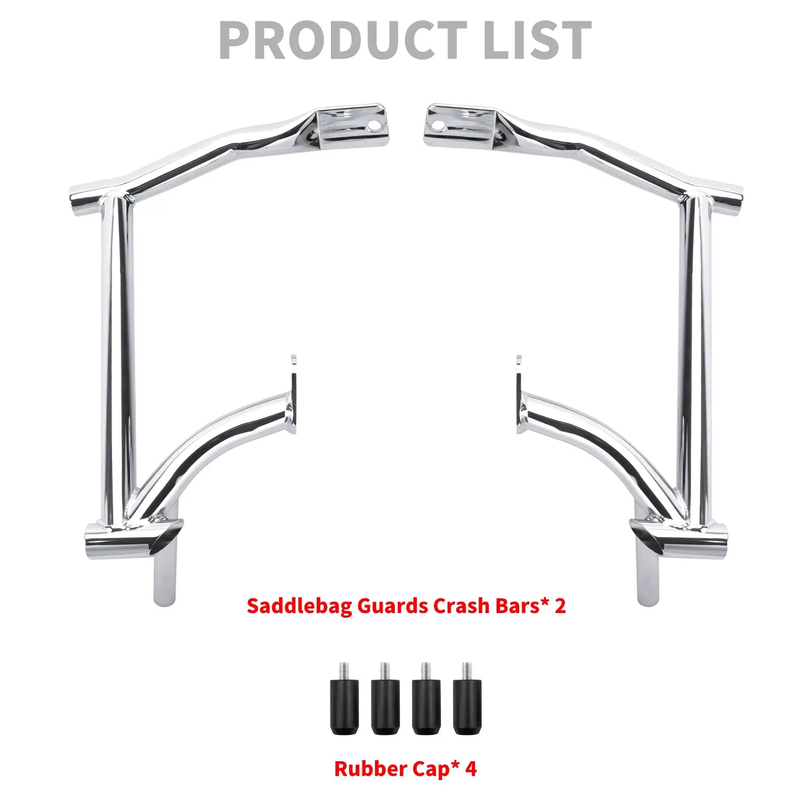 ZHTJ0002 mactions harley chrome bag guards crash bars for touring list