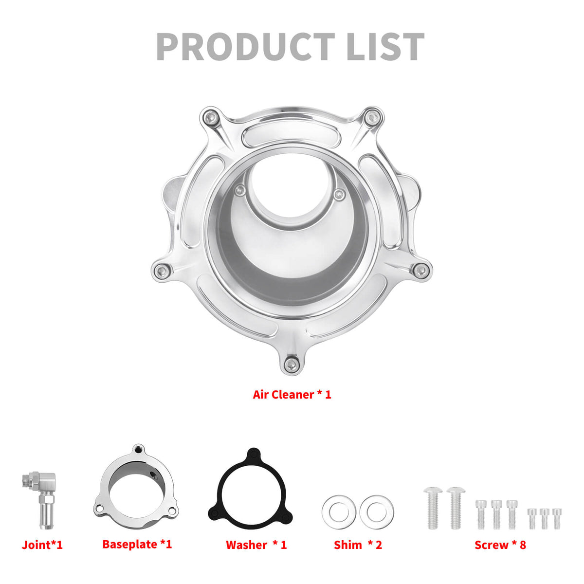 Chrome Air Cleaner Kit for Harley Softail '25-'26 Touring '23-'26 | HCmotorku
