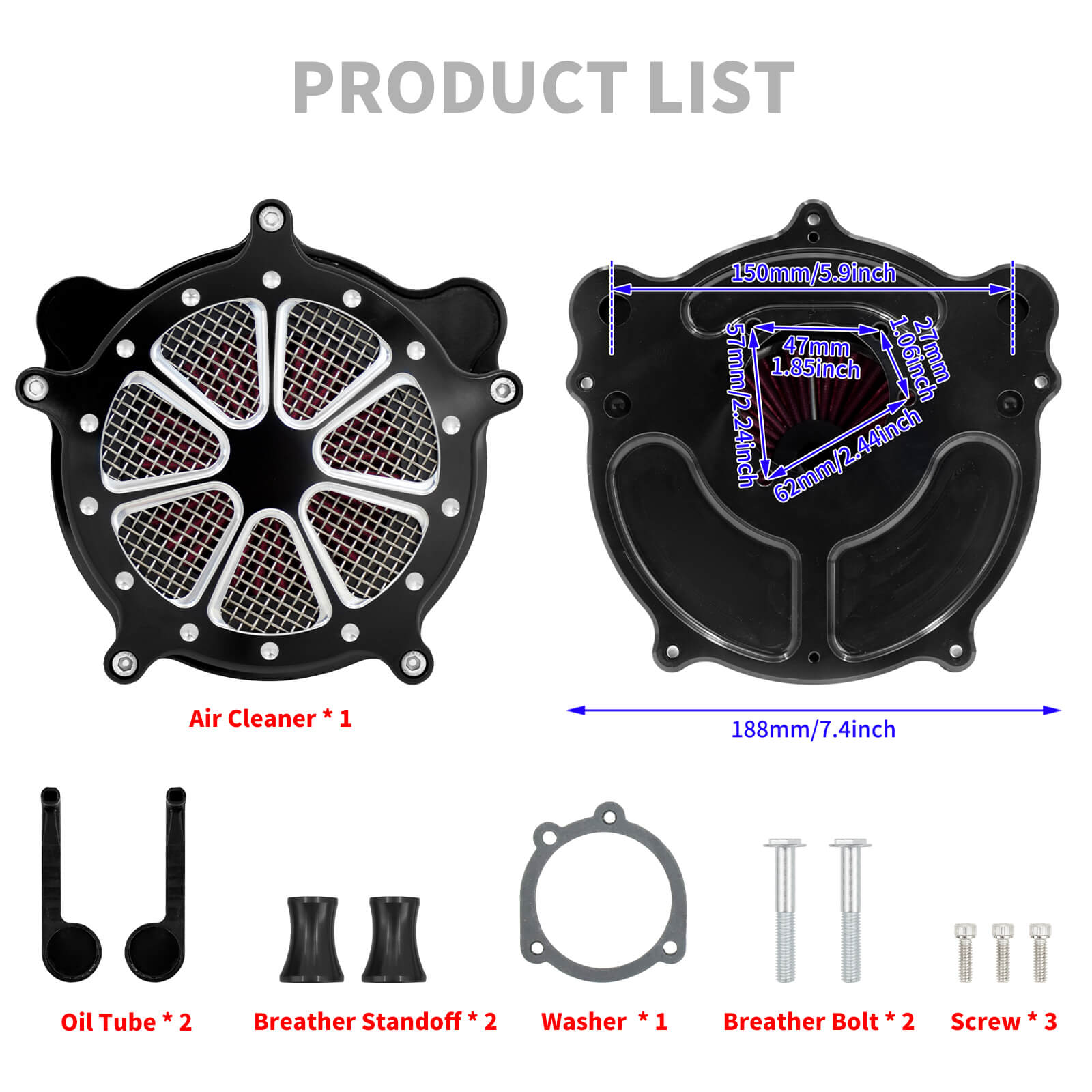 af008302-mactions-Air-Cleaner-Red-Intake-Filter-Fit-Harley-Touring-list