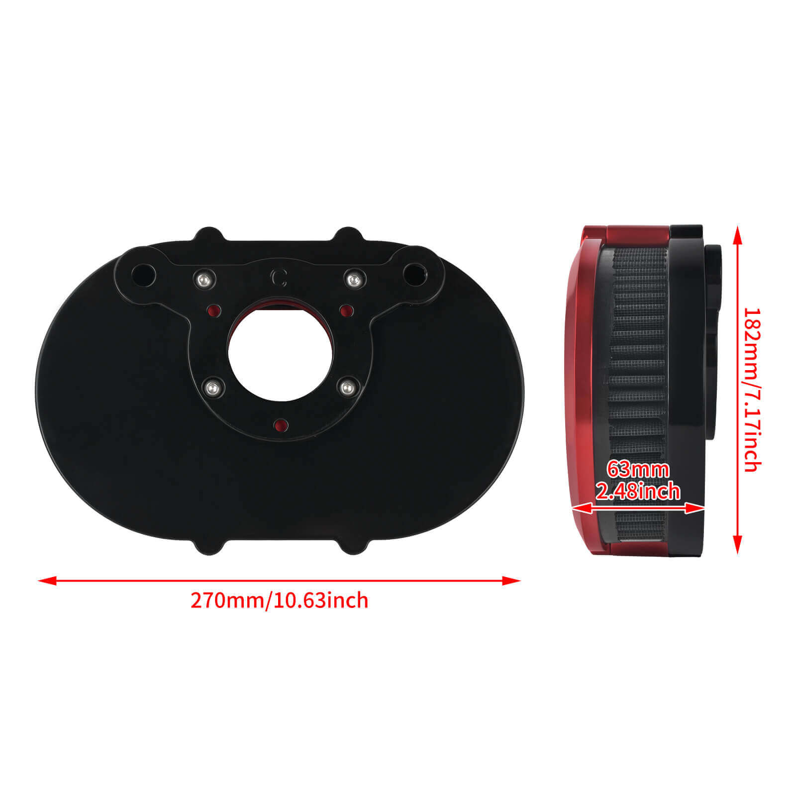 Coordinated Oval Harley Air Cleaner Kit for Touring '08-'16 Softail '16-'17 | Mactions
