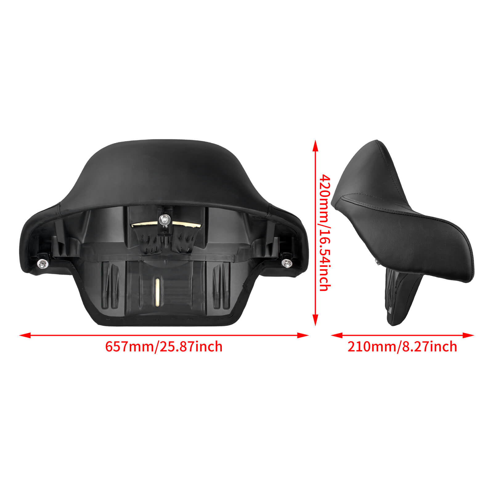 Wrap-Around King Tour Trunk Passenger Backrest for Harley Touring '14-'25 | Mactions