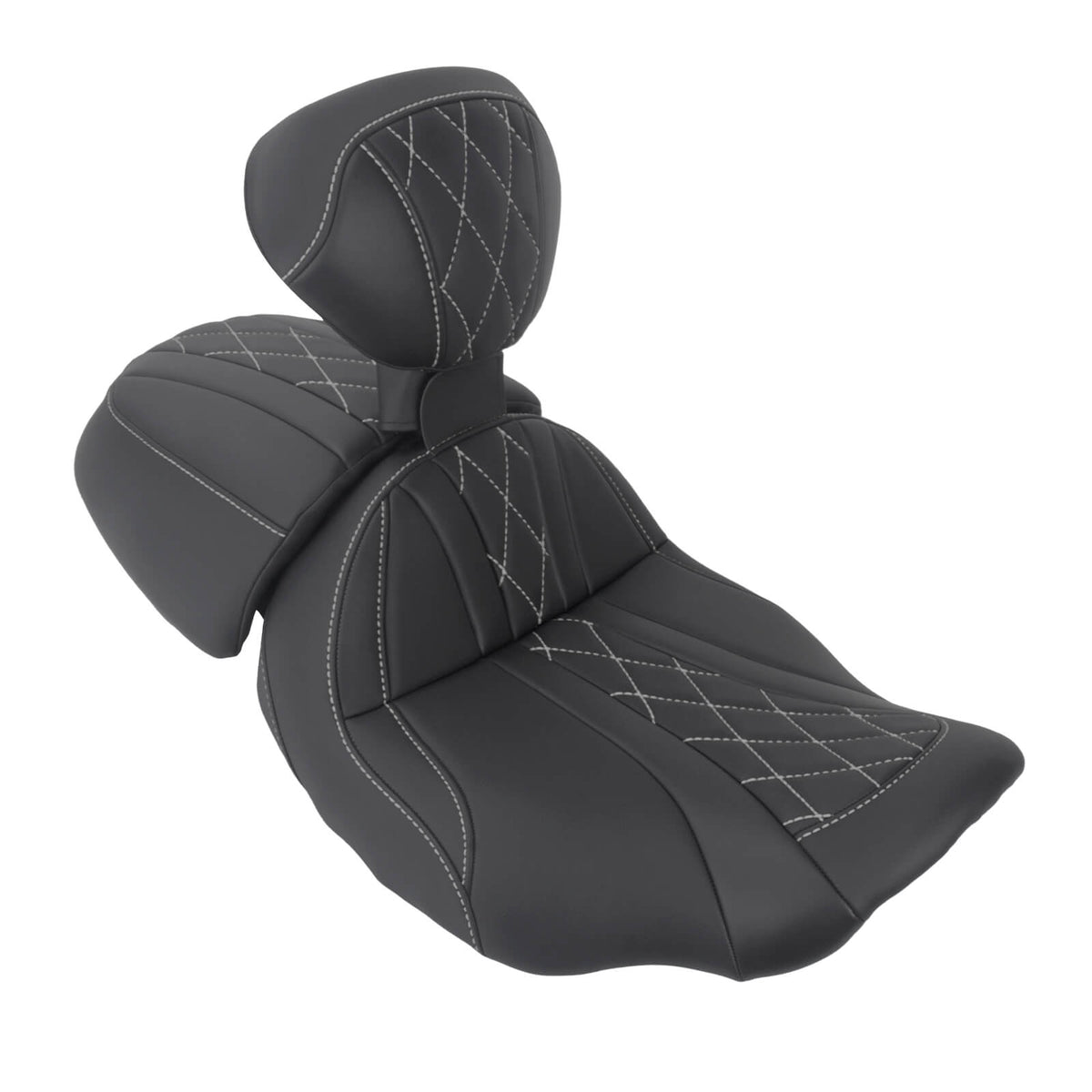 Two-Up Seat with Adjustable Backrest for Harley Touring ‘23.5-’25 | Mactions