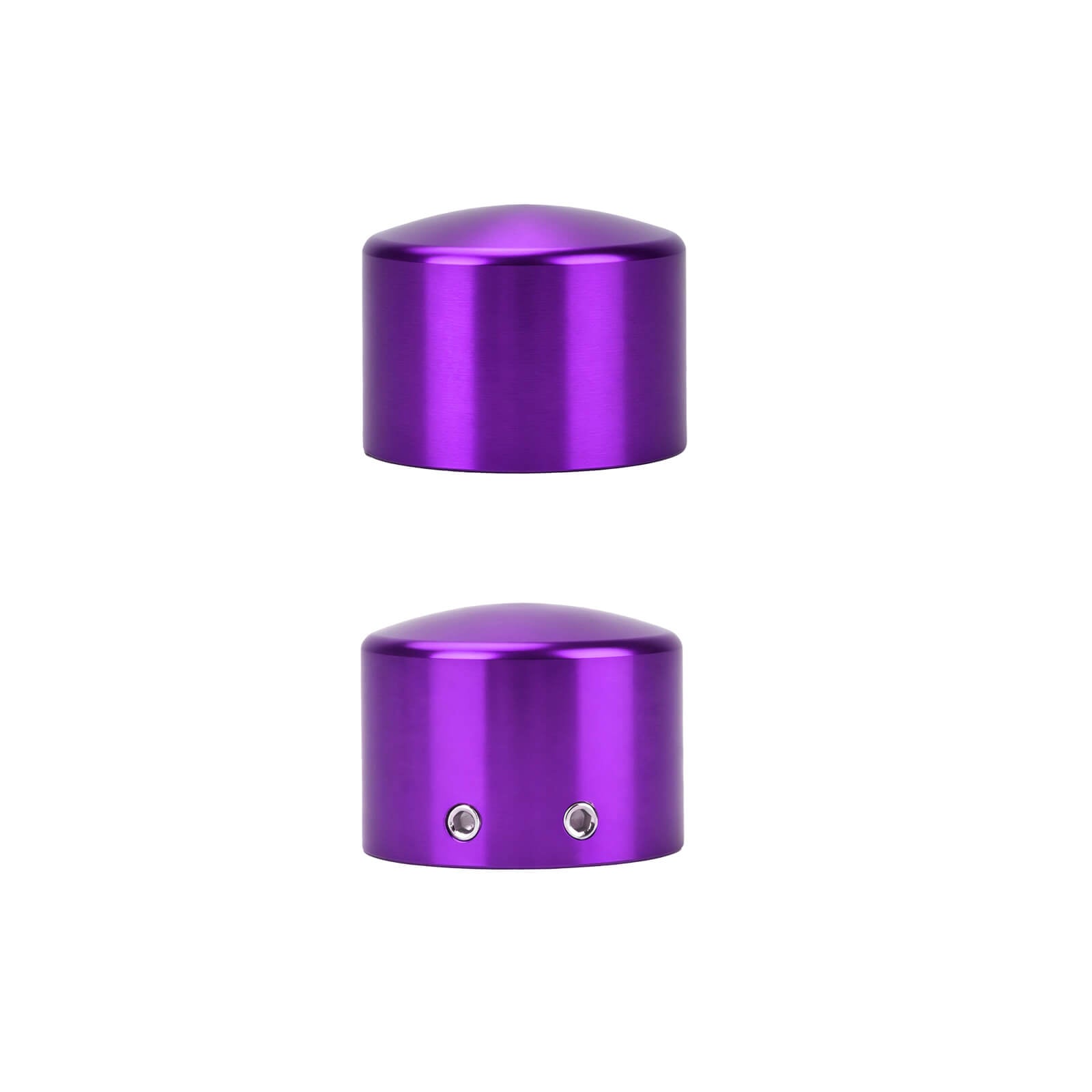 cr023604 mactions anodized front axle covers softail 2007 purple side