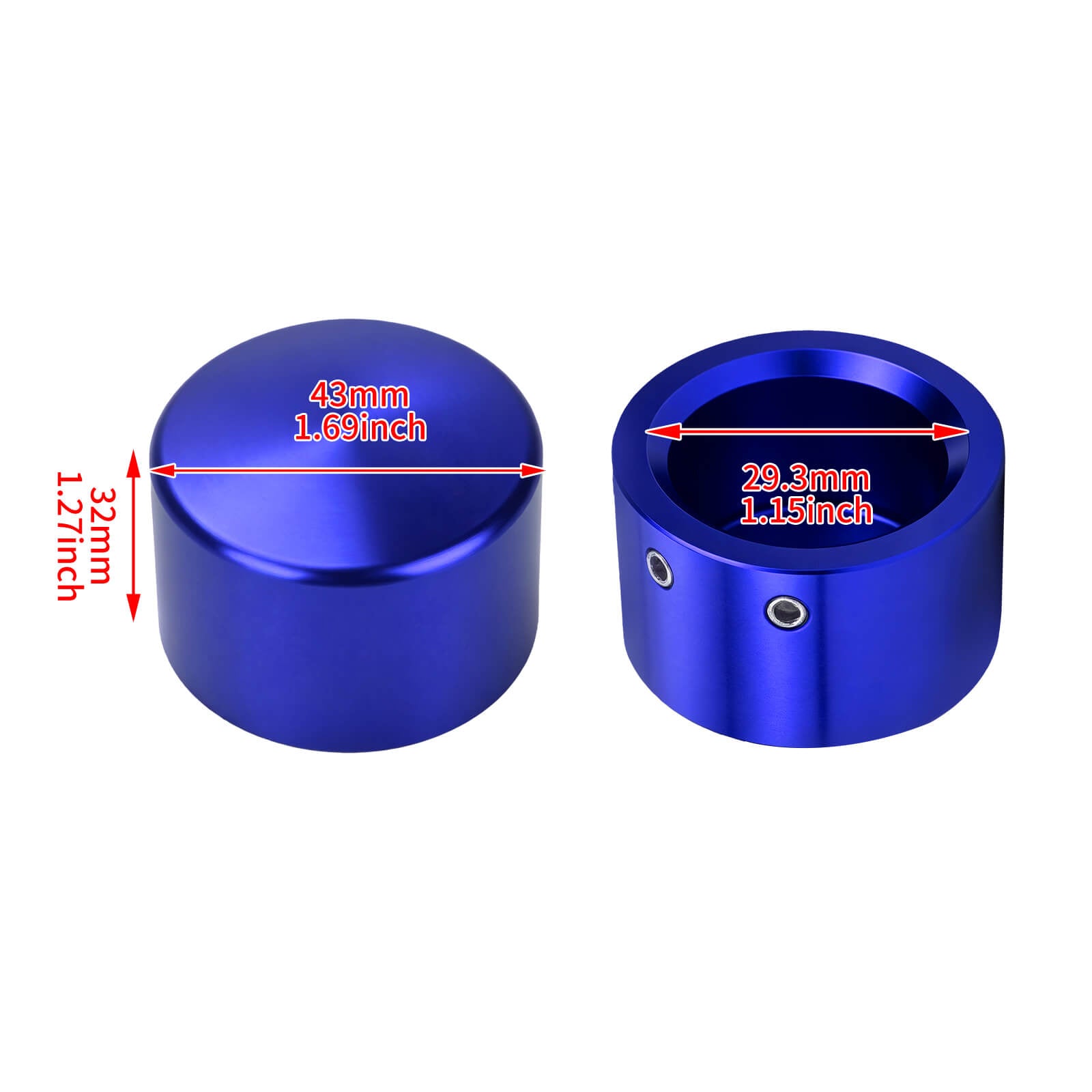 cr023605 mactions anodized front axle covers touring 2020 blue size