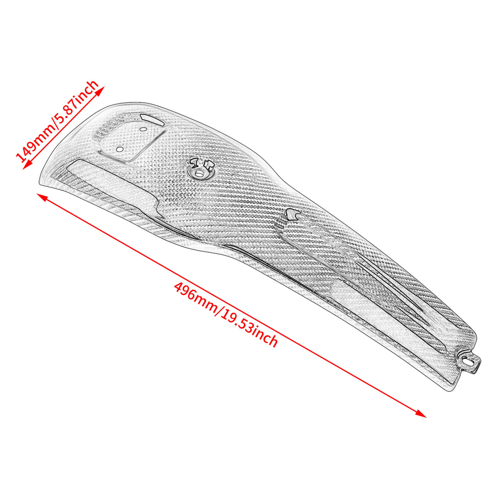 Lightweight Fuel Tank Cover Carbon Fiber for Harley Low Rider S ST 2022-up | Mactions