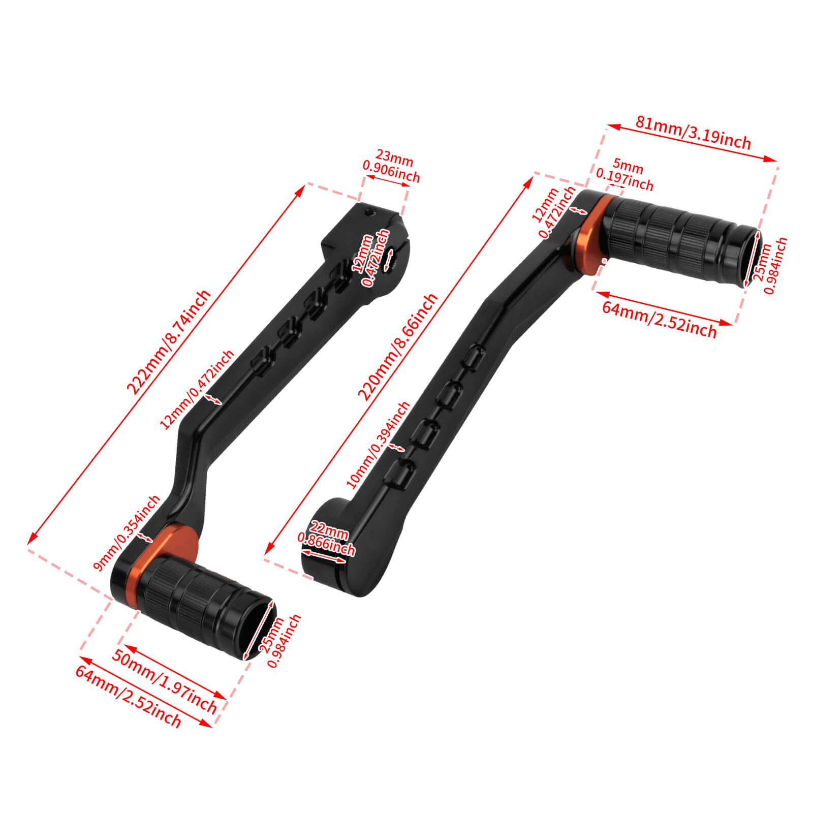 Heel Toe Shift Lever Shifter for Harley Softail FL '86-'17 Touring '88-Up | Mactions