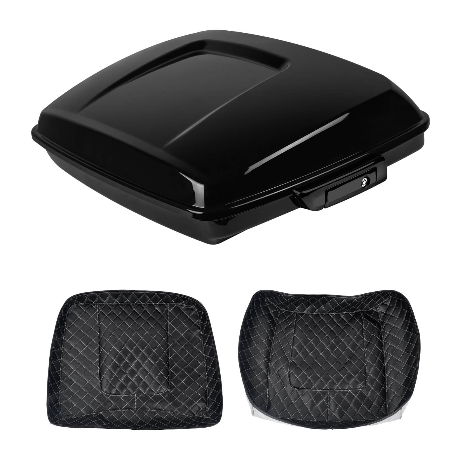 7.5" Chopped Tour Pack Trunk with Liners & Black Latch for Harley Touring '14-'25 | Mactions