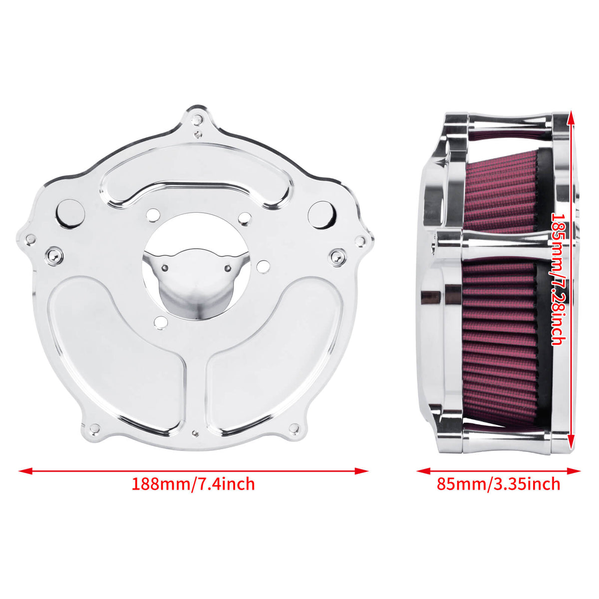 CNC Air Filter Intake System Kit for Harley Sportster XL 2004-2022 | Mactions