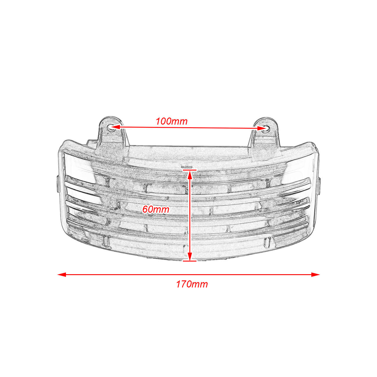 Rear Fender Tri-Bar LED Running Turn Brake Tail light Fit Harley FLHX FLTRX '08-'13 | Mactions
