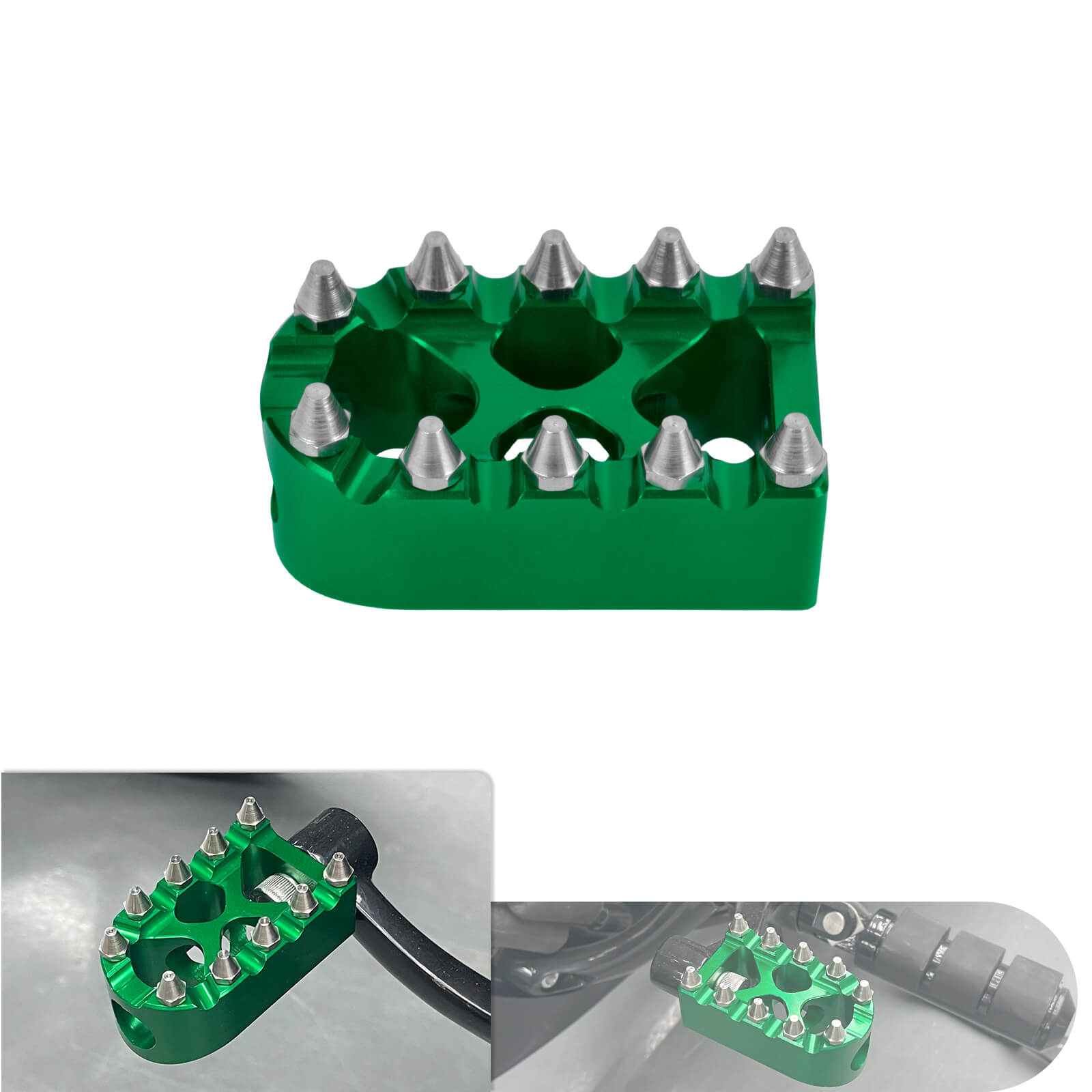 pe010907 mactions gear shift peg harley 2023 green effect