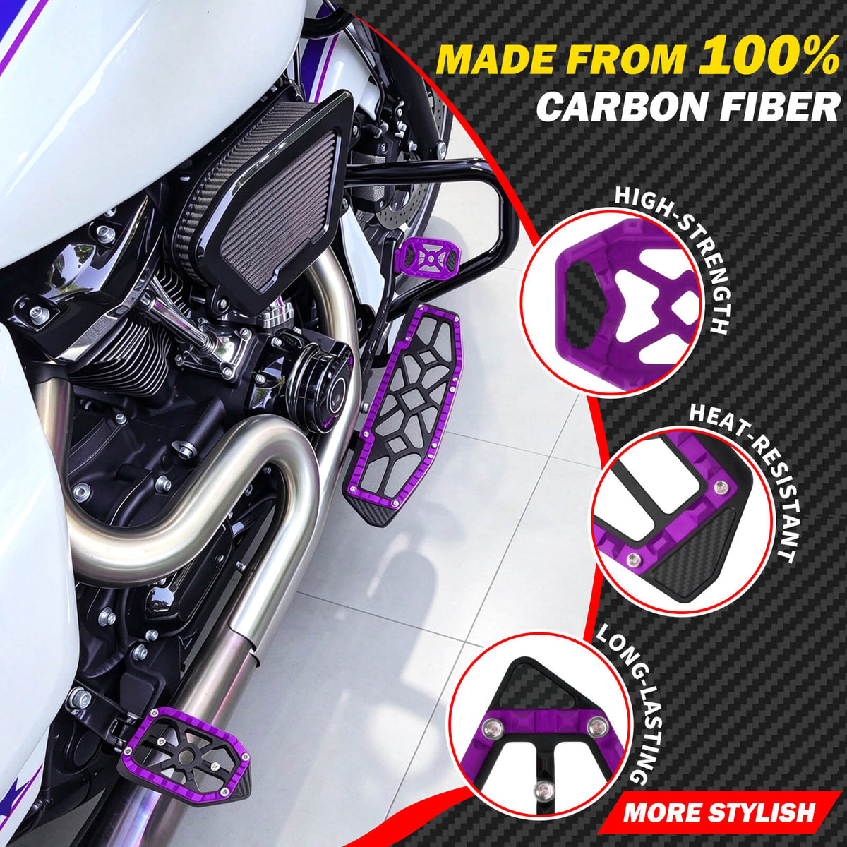 CNC Complete Floorboard Set Front Rear Floorboards for Harley Touring '14-'25 | Mactions