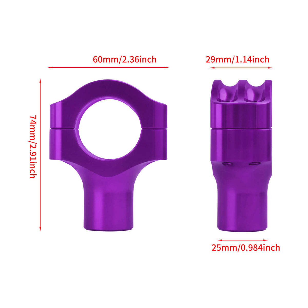 CNC 1.25 Inch Handlebar Risers for Harley Models Dyna Touring | Mactions