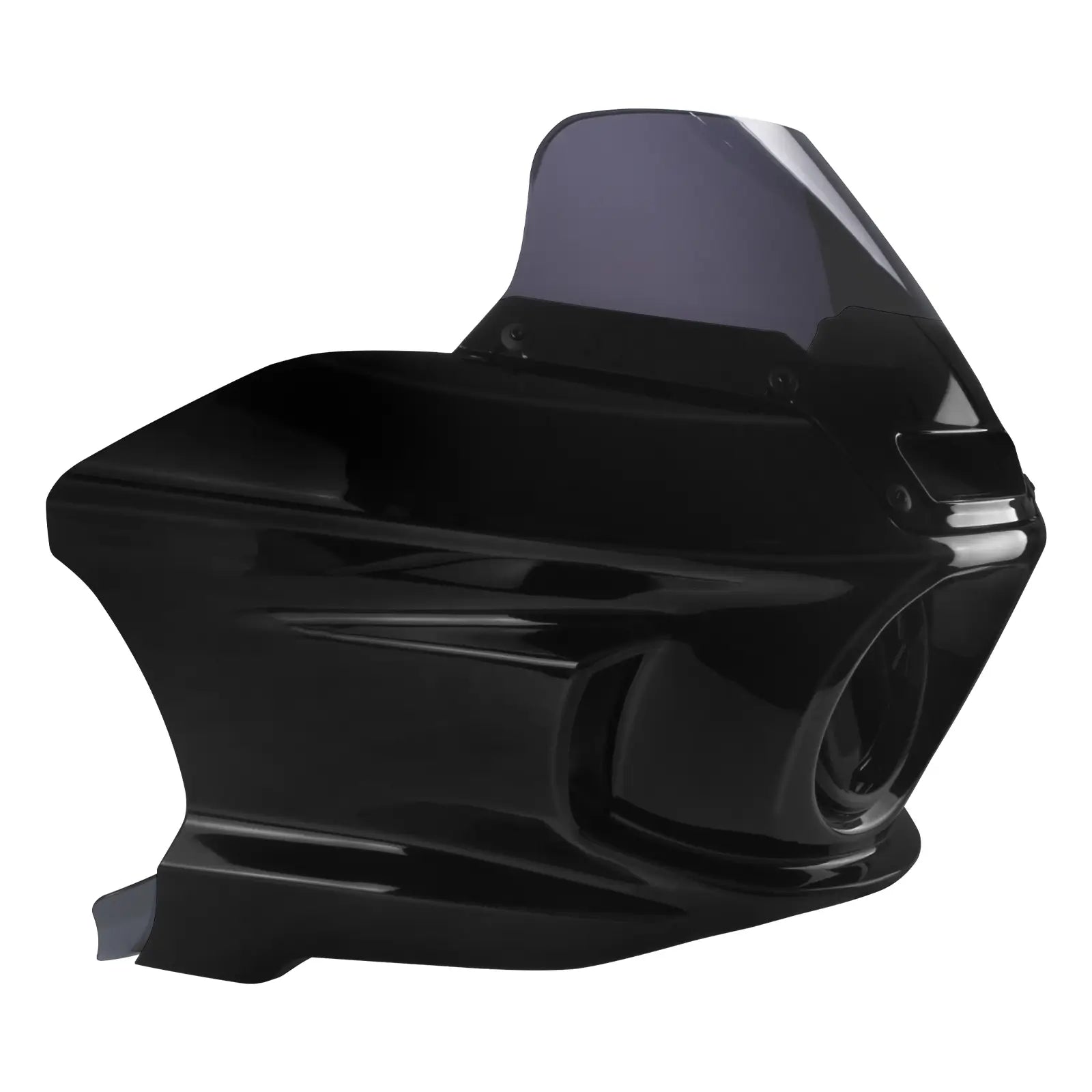 Gloss Black Front Headlight Fairing with 8” Windshield for Harley Dyna '06-'17 | Mactions
