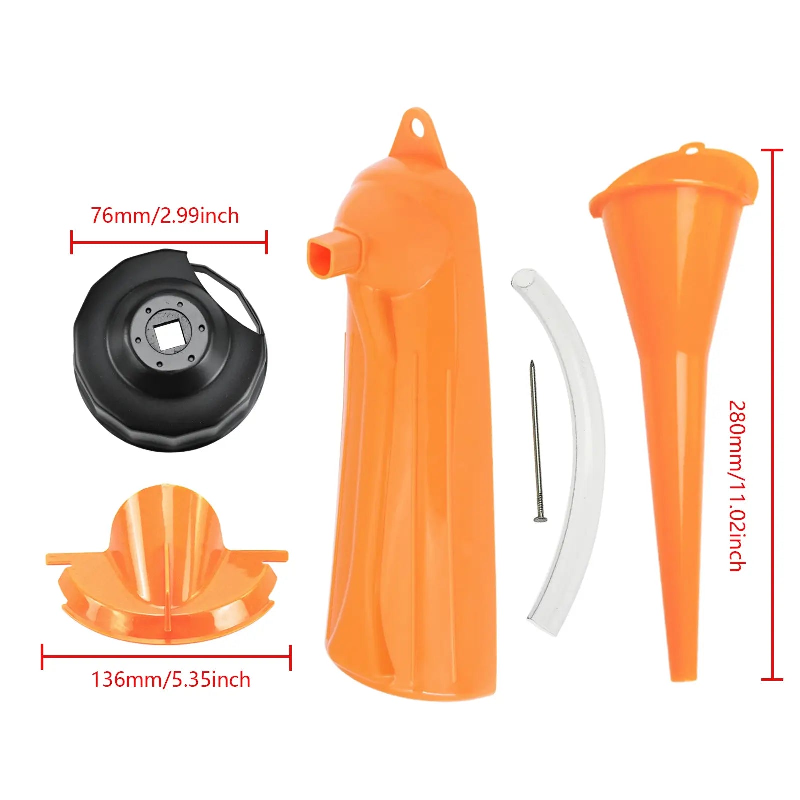 Crankcase Fill Primary Case Drip-Free Oil Funnel Filter Wrench | Mactions