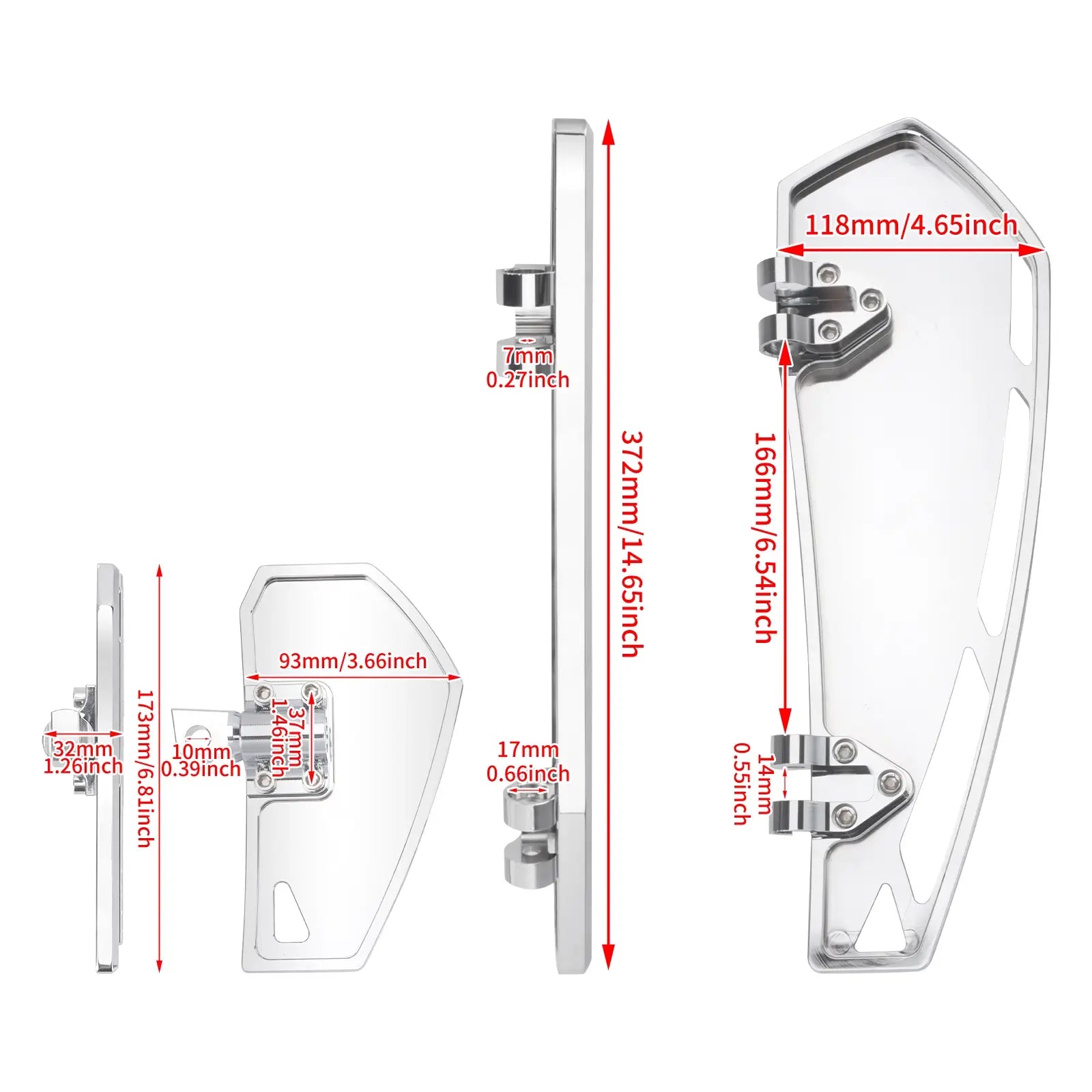CNC Wide Rider Floorboards Passenger Foot Pegs Set for Harley '86-'25 Touring '86-'17 Softail | Mactions
