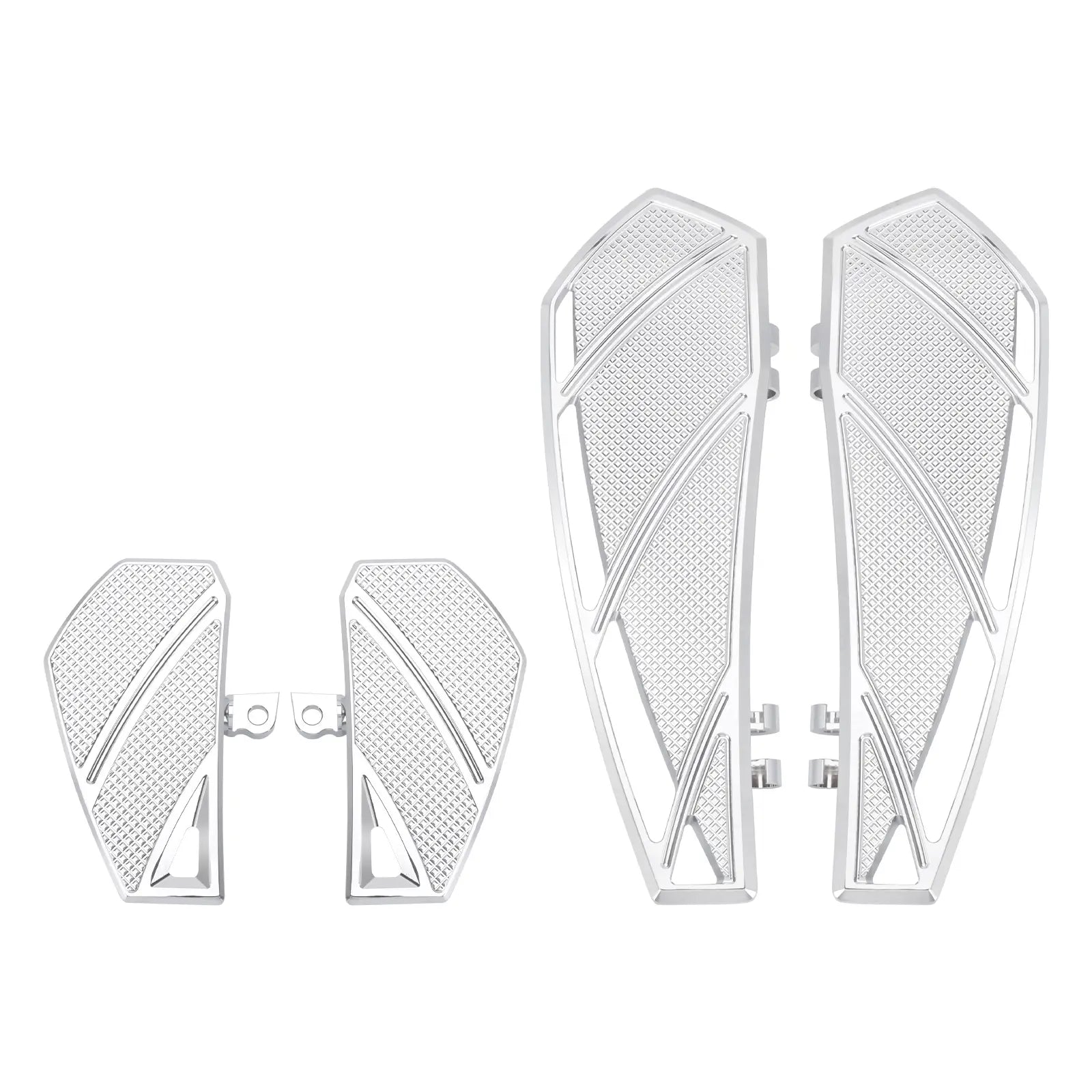 CNC Wide Rider Floorboards Passenger Foot Pegs Set for Harley '86-'25 Touring '86-'17 Softail | Mactions