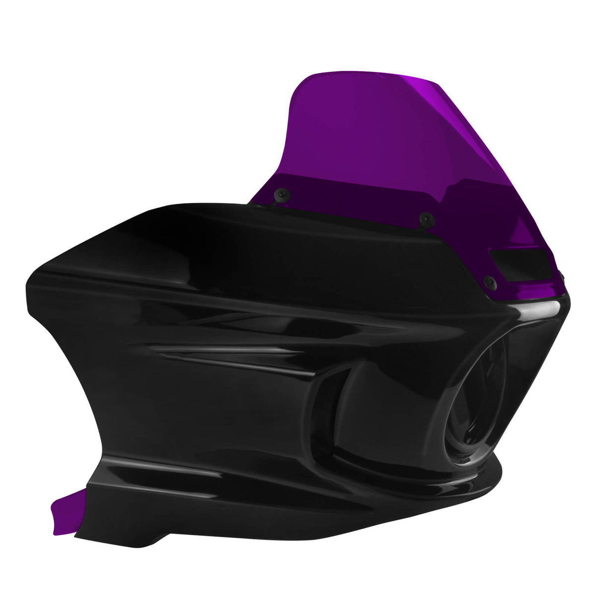 zhfr0035 jg mactions colored windshield fairing kit dyna 2009 purple side angle
