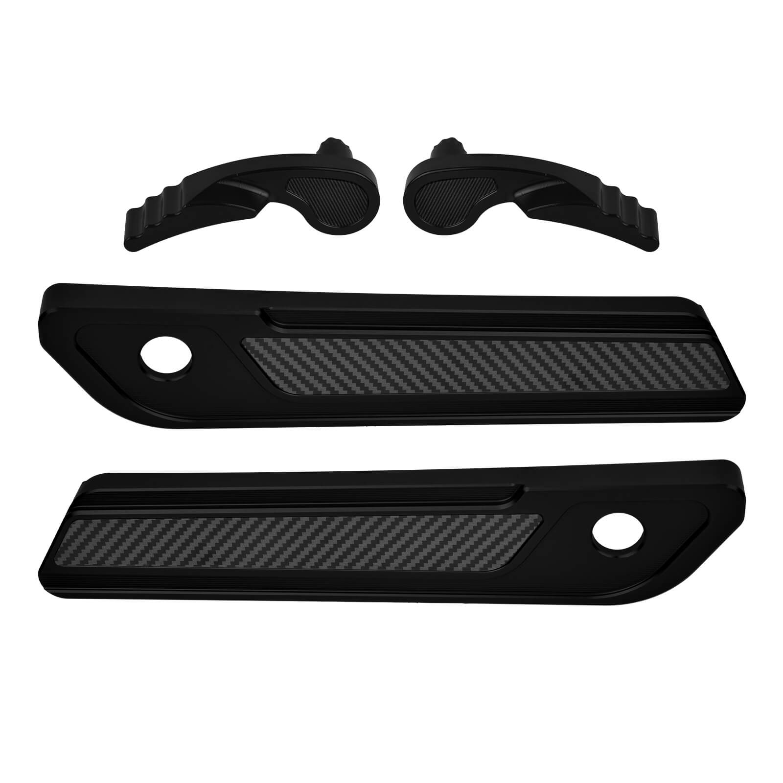 zhlu0048 jg mactions saddlebag latch lifter cover kit road king 2015 black front