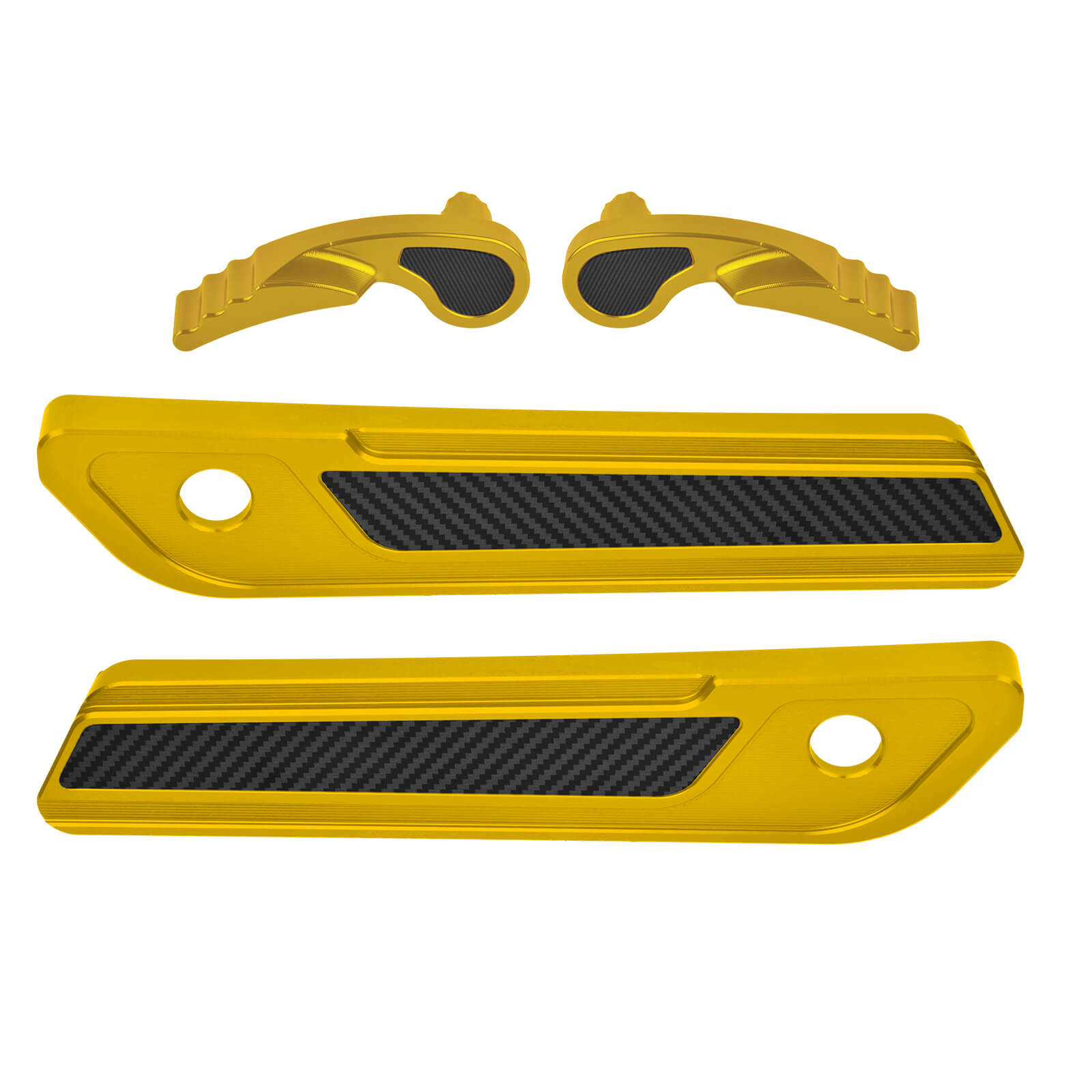 zhlu0051 jg mactions saddlebag latch lifter cover kit street glide 2022 gold front