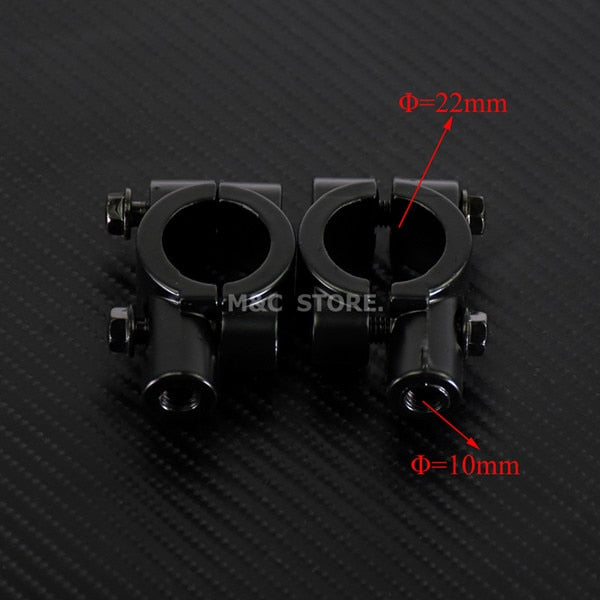 Motorcycle Mirror Bracket Handlebar Mirrors Clamp Mount Brackets Support | Mactions