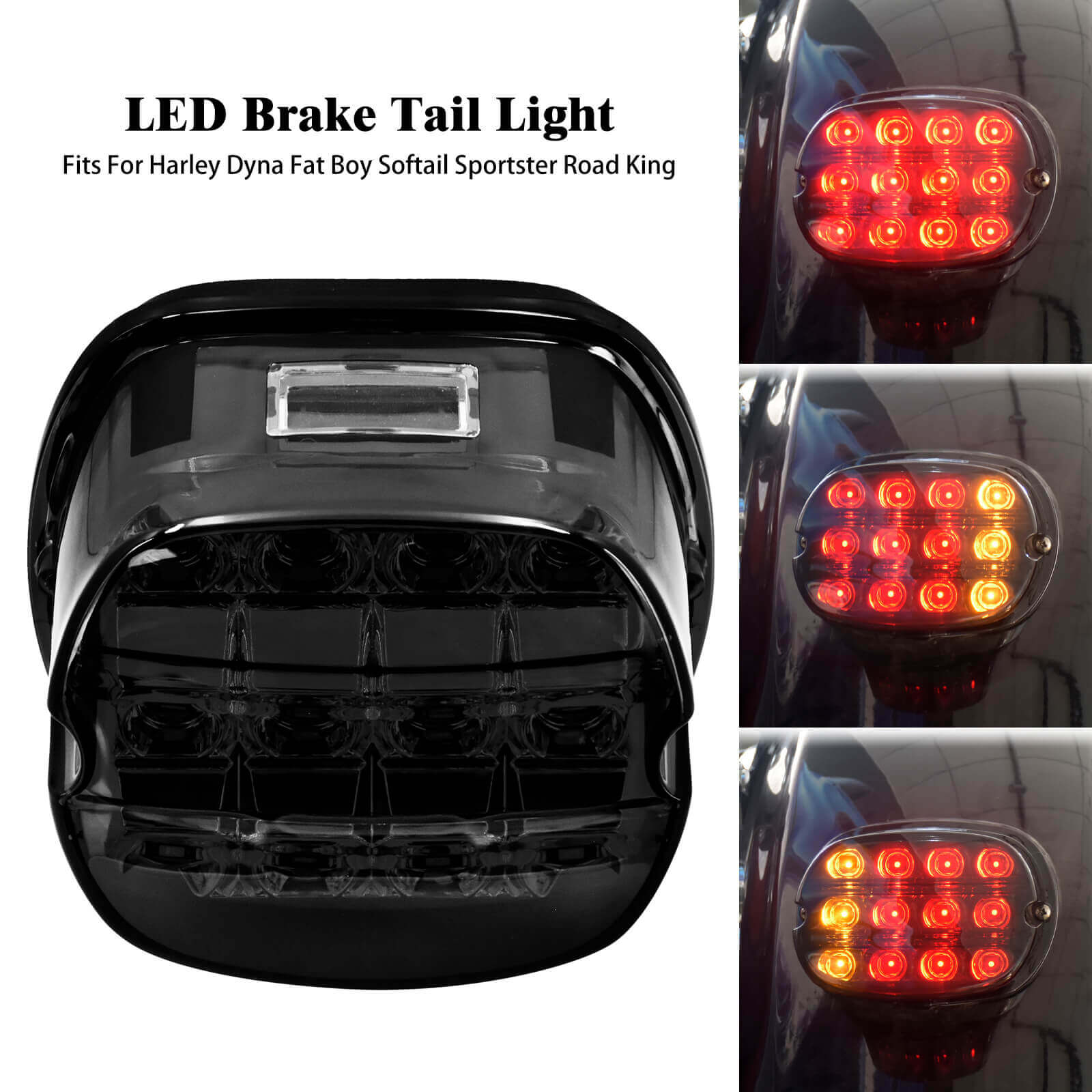 LA006304 Mactions motorcycles rear light black len tailight for harley sportster