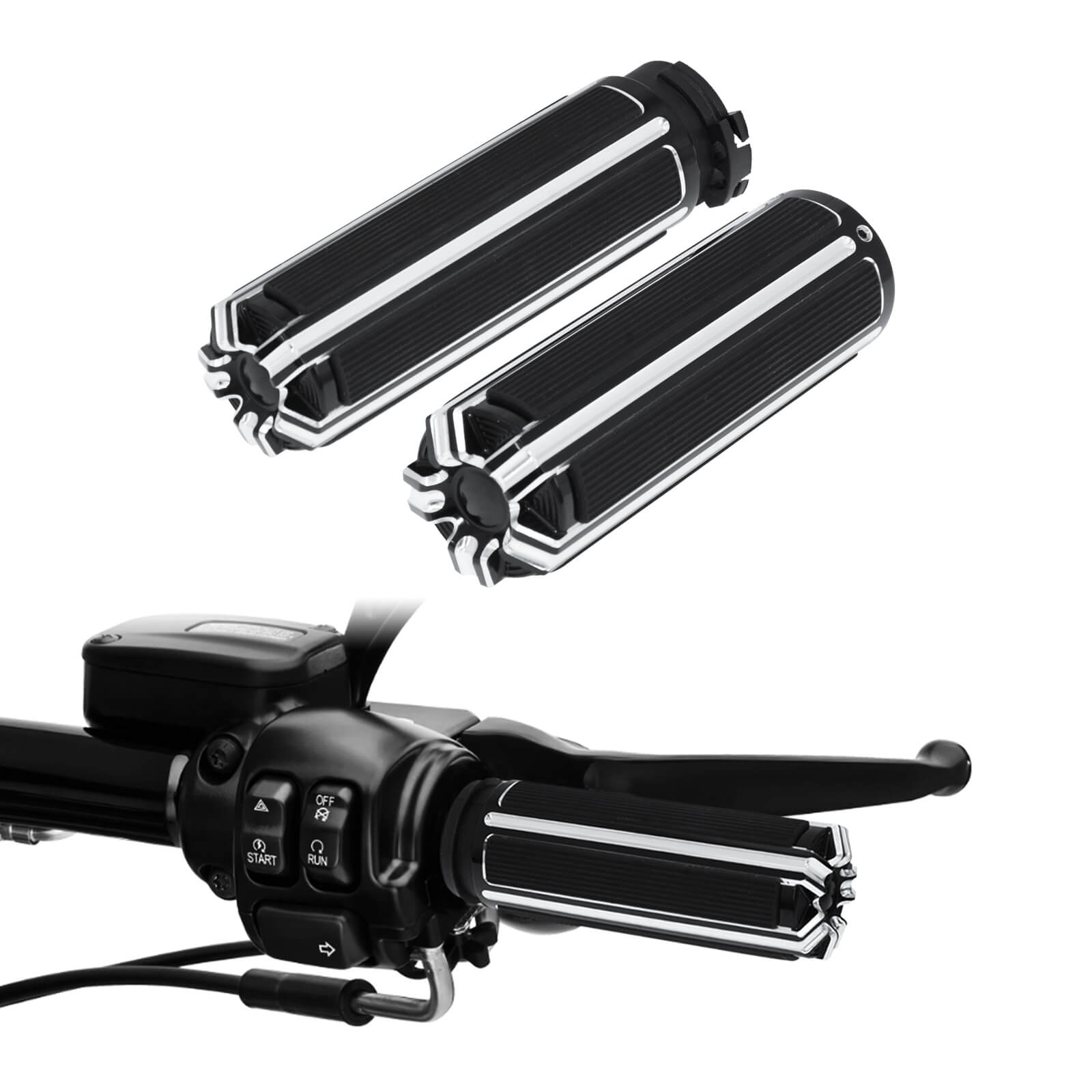 1inch handlebar grips for Harley Touring Suzuki Kawasaki