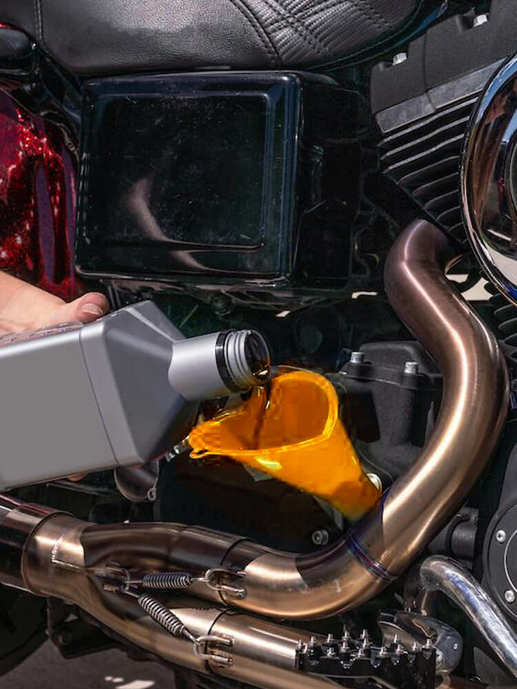 mactions oil fill for motorcycles orange