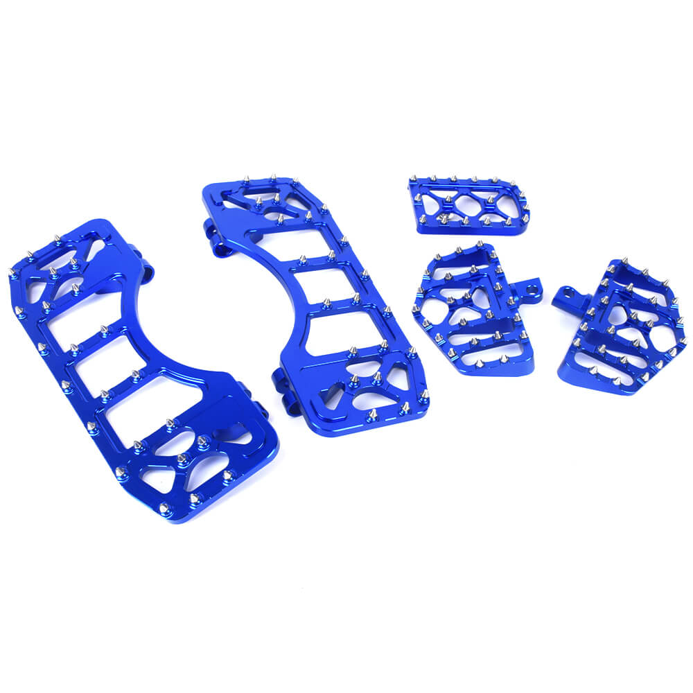 Customize Blue MX 360° Roating Chopper Bobber Style Offroad Floorboard Pedal Fit Harley | Mactions