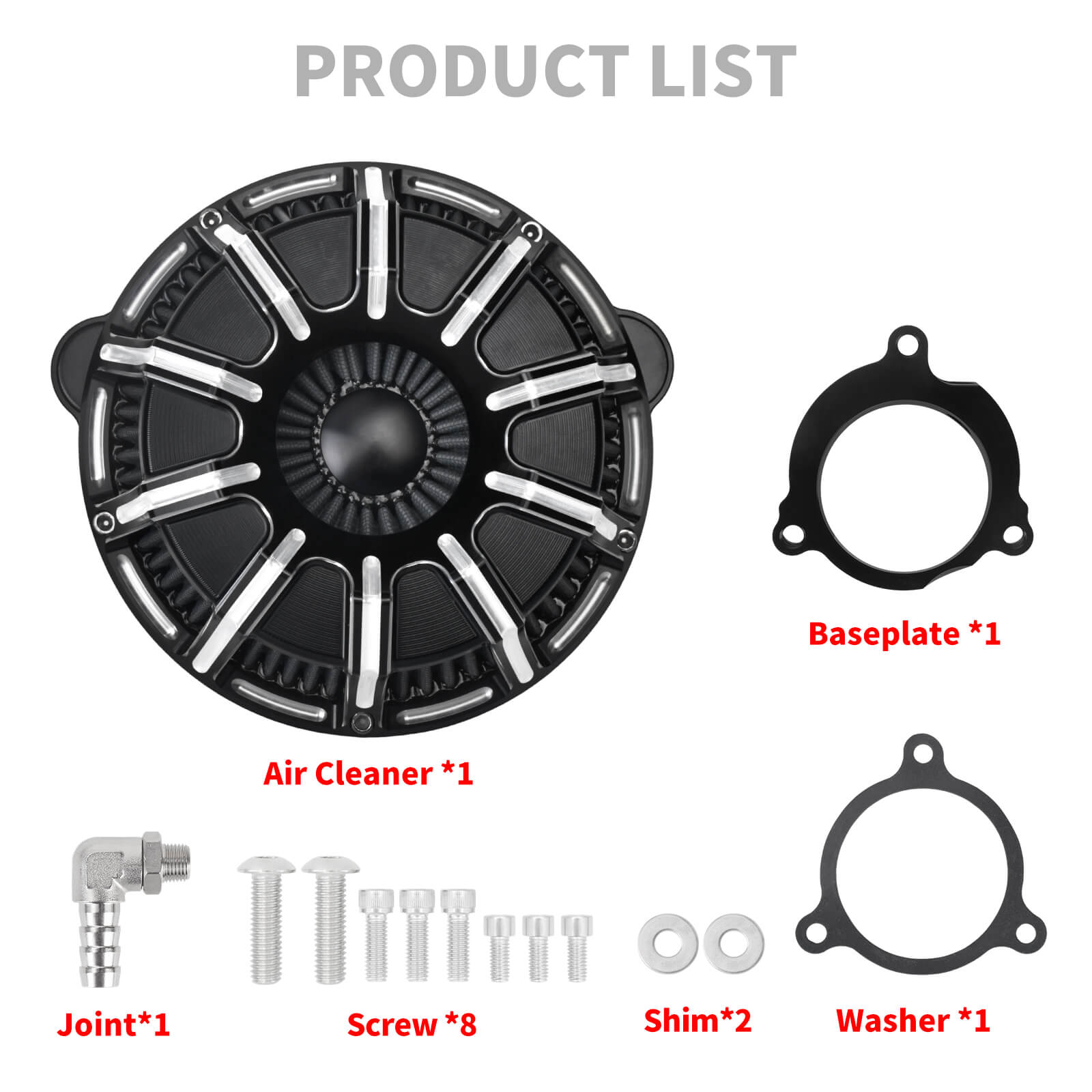 AF000105 mactions CNC Air Cleaner Grey Intake Filter for Harley touring - product list