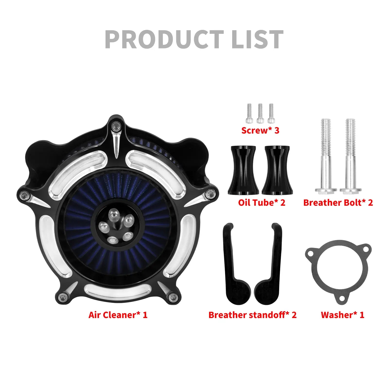 Air Cleaner Spike Intake Blue Element For Harley Trike Touring '08-'16 | Mactions