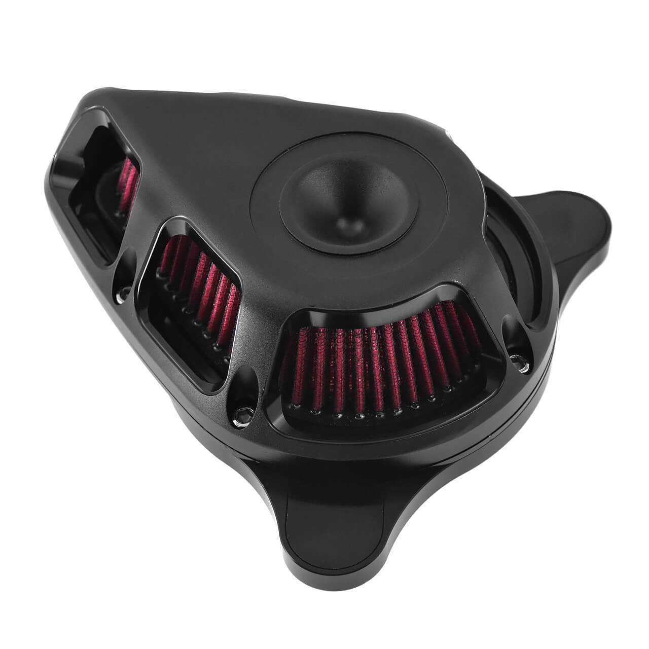 AF004607 mactions Triangle Air Cleaner Filter Red Intake For Harley touring street glide