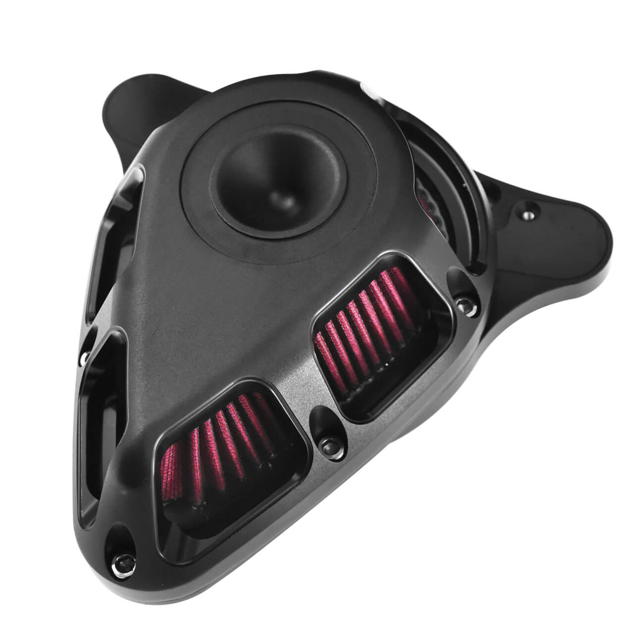AF004608 mactions Triangle Air Cleaner Red Filter Fit Harley M8 Touring road glide 2022 - matte black