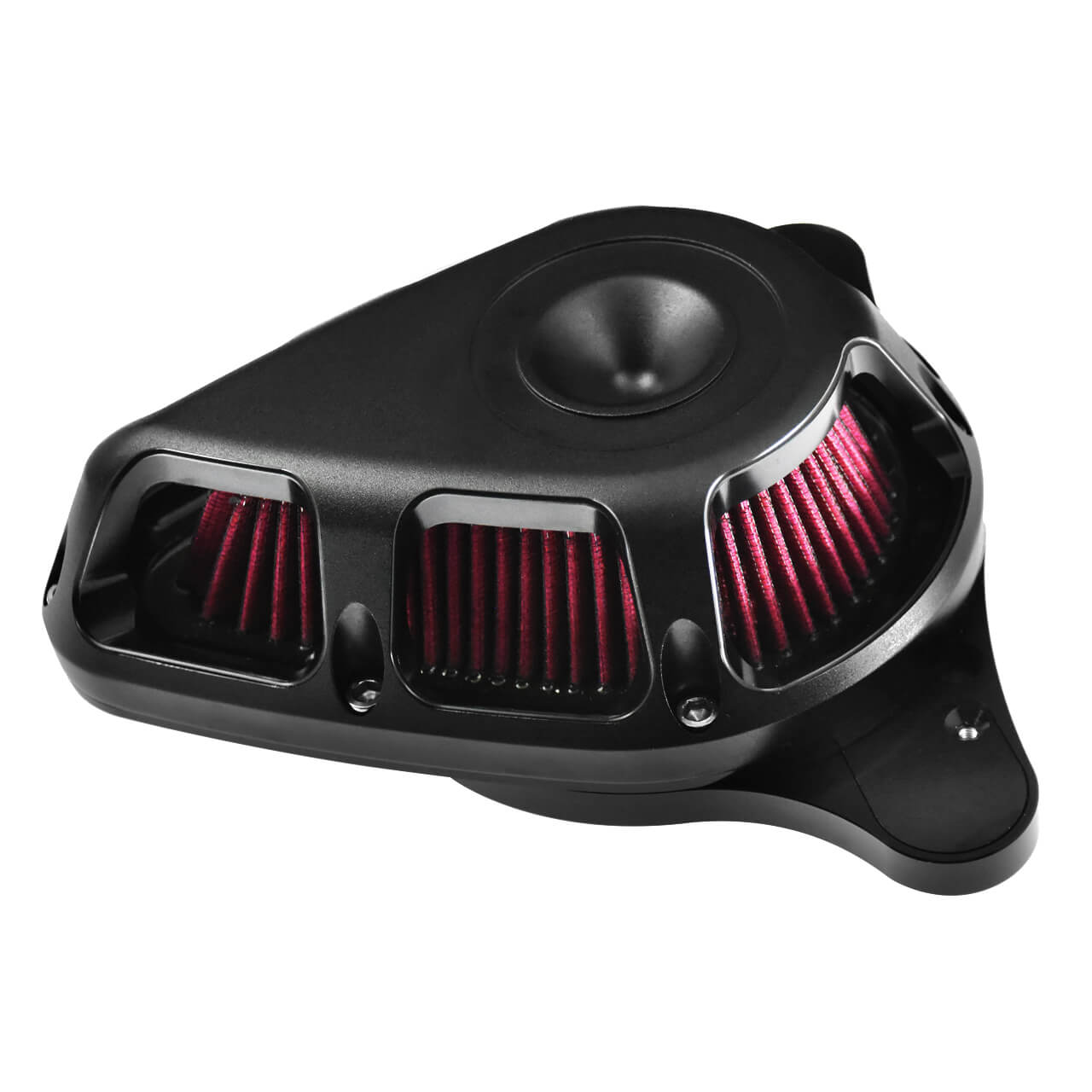 AF004608 mactions Triangle Air Cleaner Red Filter Fit Harley M8 Touring road glide 2023 - matte black