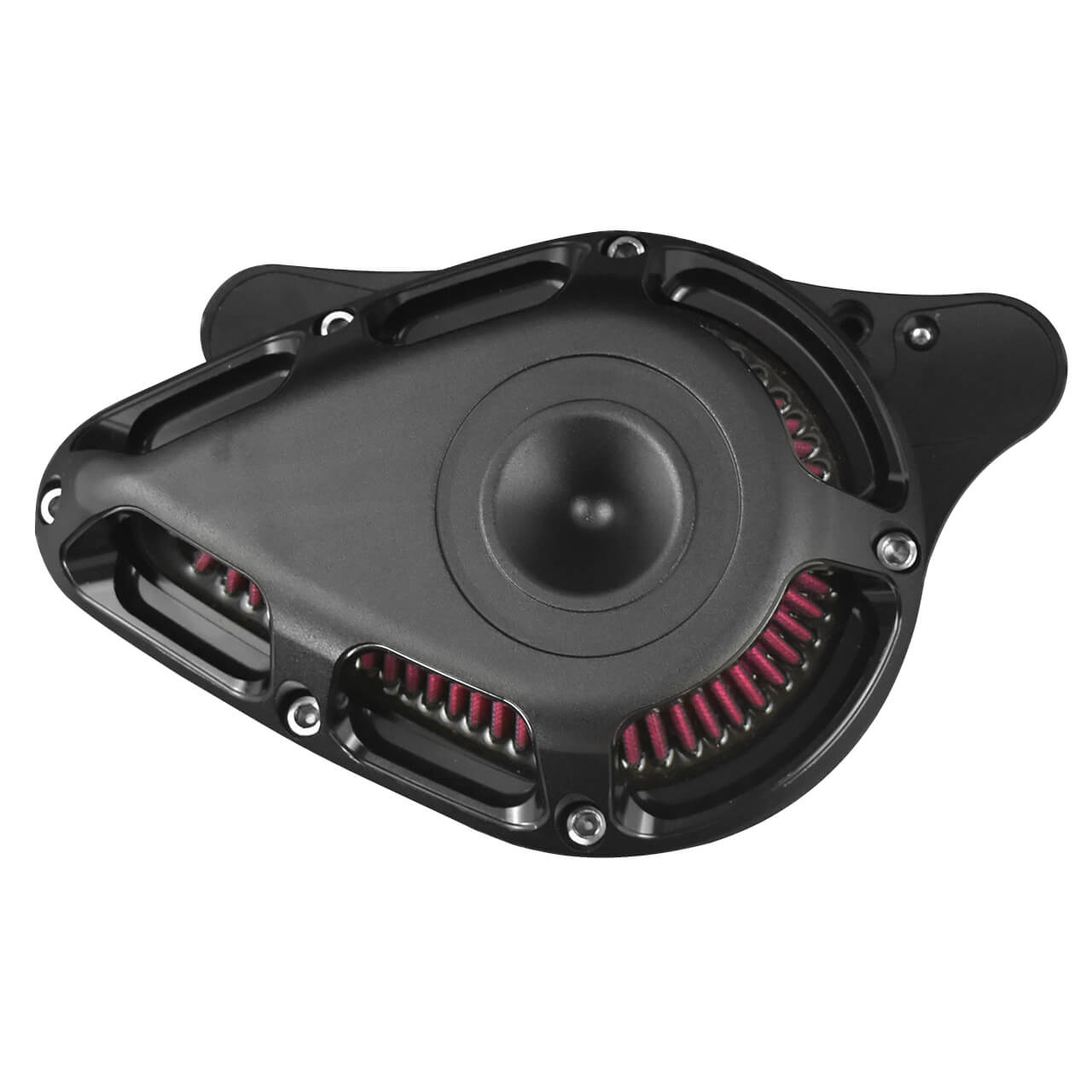 AF004608 mactions Triangle Air Cleaner Red Filter Fit Harley M8 Touring street glide 2022 - matte black