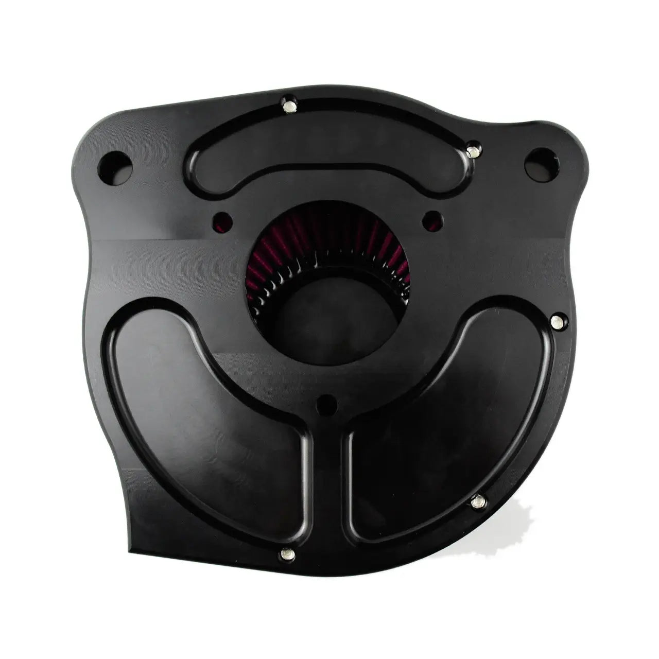 AF005007 mactions Air Cleaner Red Intake Element Fit Harley Touring black housing red intake backside