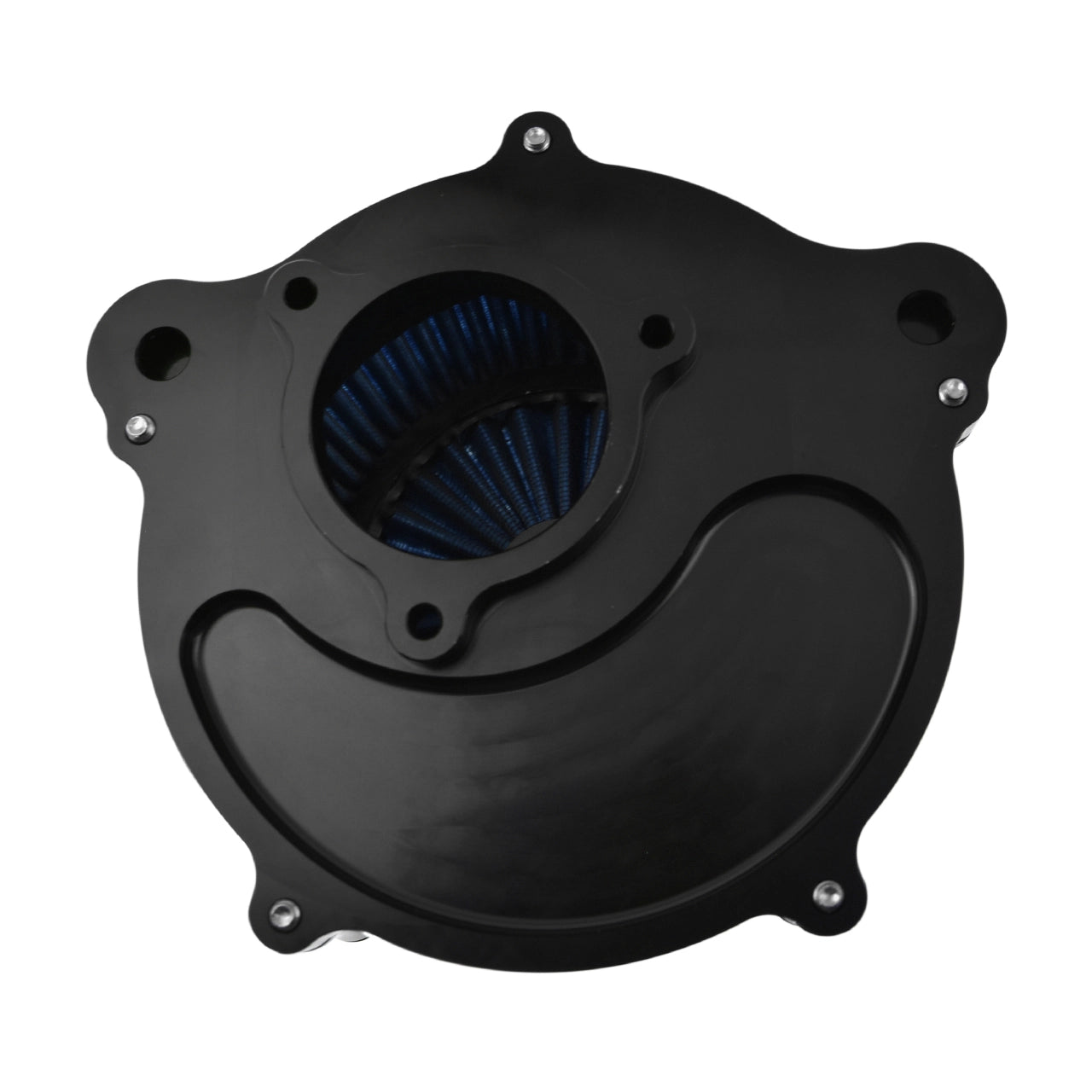 AF005324 mactions Dots Black Air Filter cleaner for harley backside