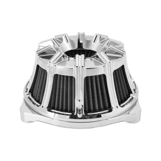 10 Streak Chrome Air Cleaner Intake Filter Fit For Harley Touring Trike Softail | Mactions