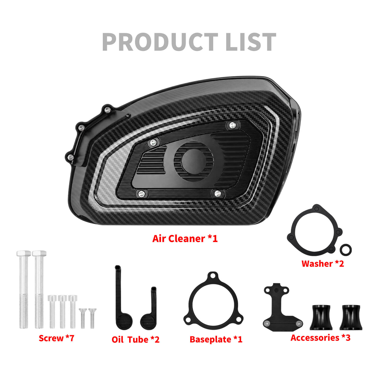 AF009704 mactions M8 Air Cleaner Intake Filter With Carbon Fiber Look For Harley Touring 2023 - product list