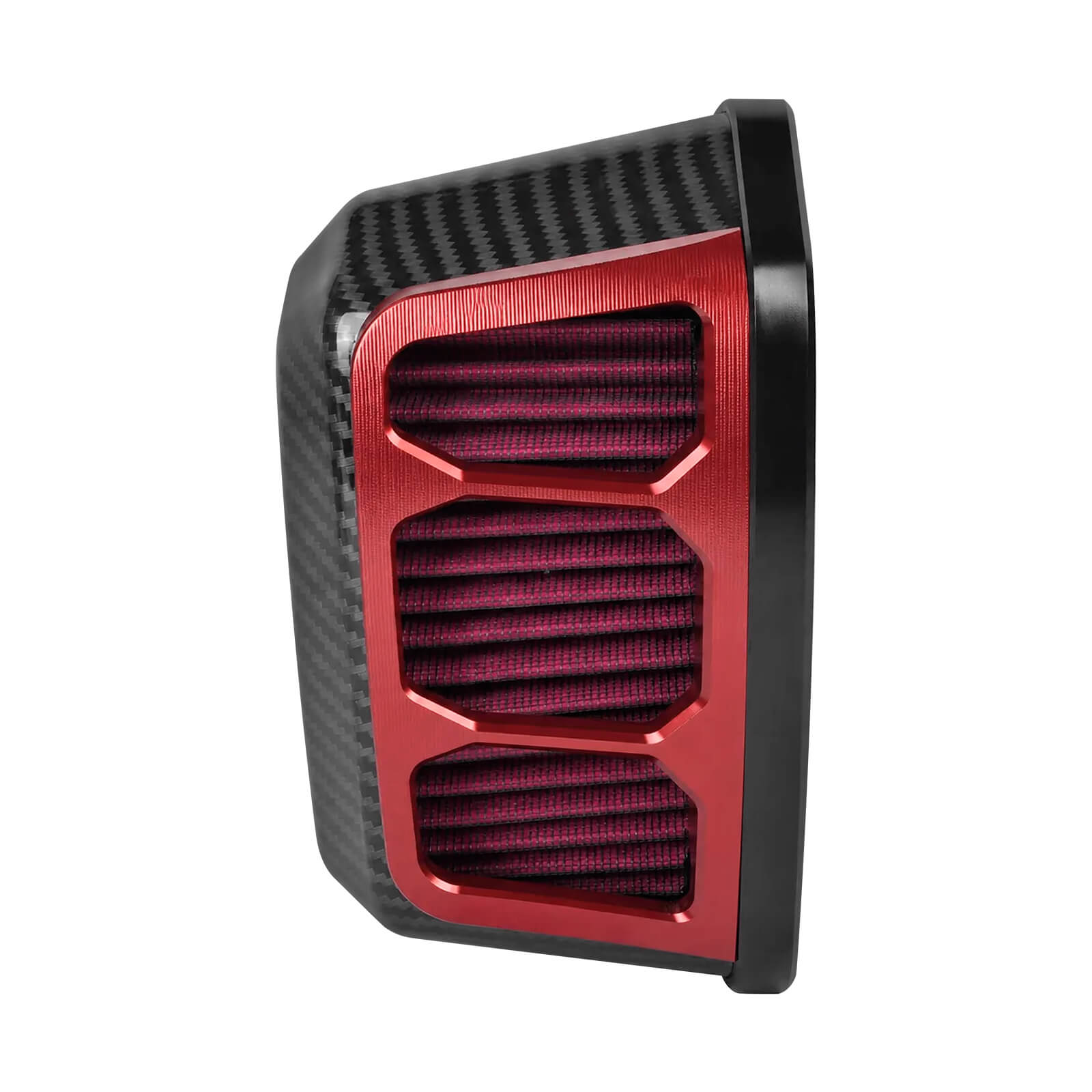 AF009706 mactions Carbon Look Air Cleaner Filter for Harley Sportster XL '04-'22 - red intake