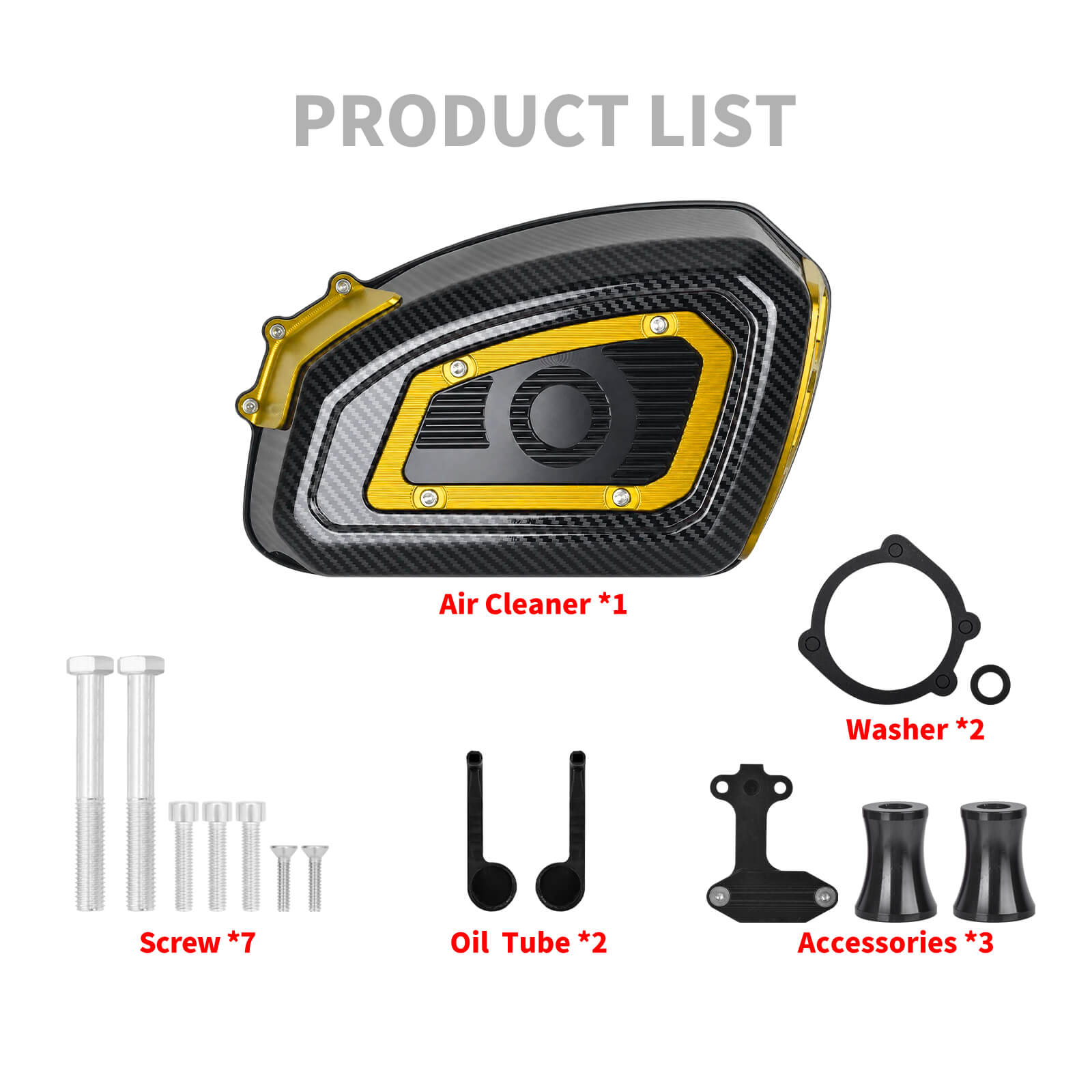 AF009712 Mactions Carbon Fiber Look Air Cleaner Intake Filter Fit Harley softail 2014 - product list