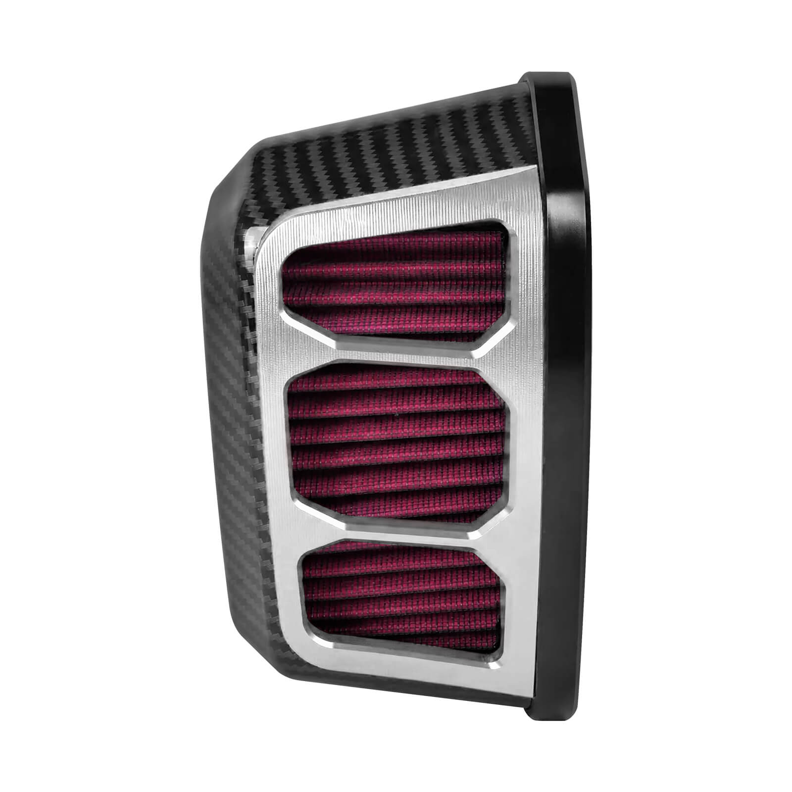 AF009716 mactions Carbon Look Air Cleaner red intake Filter for Harley Sportster XL '04-'22 - red intake