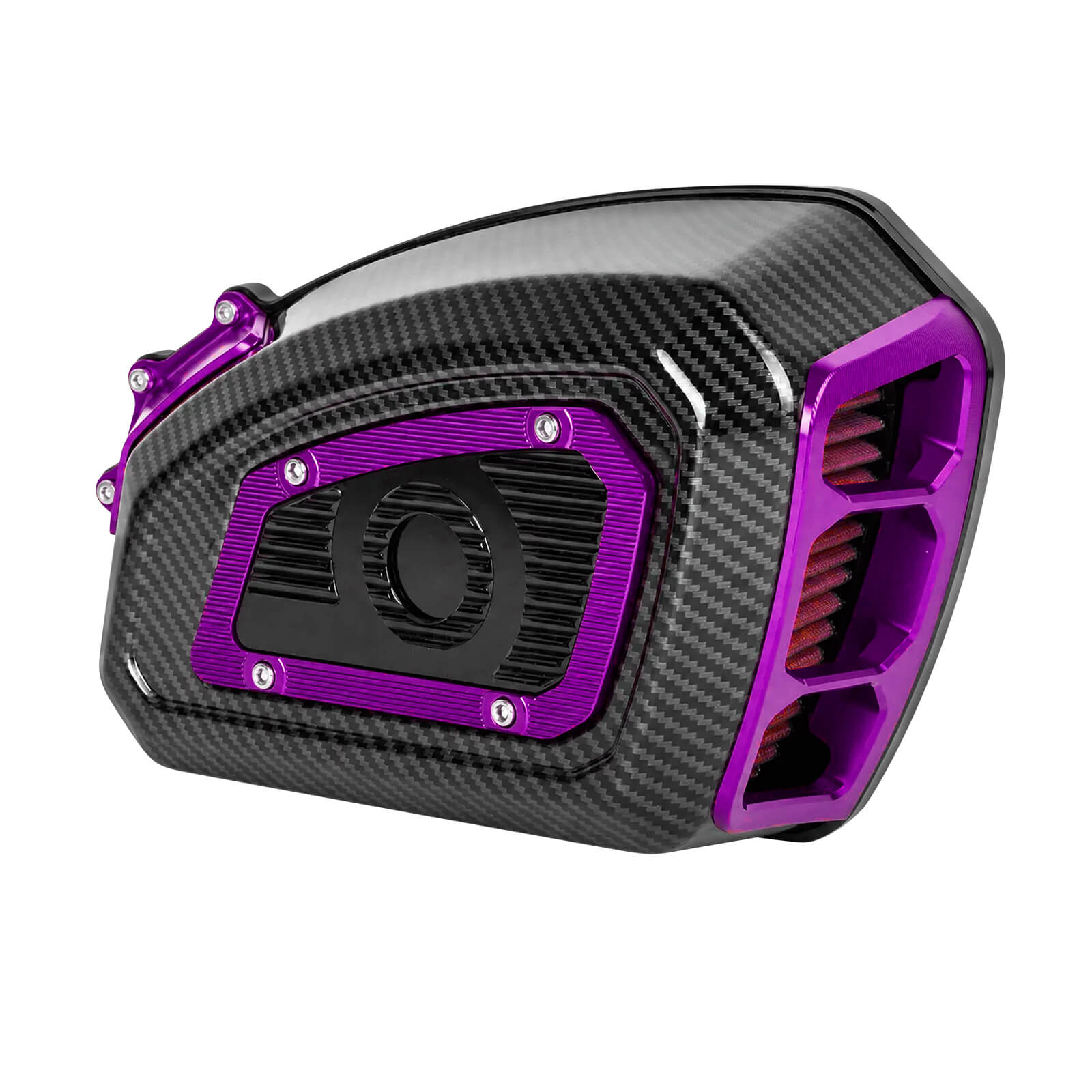AF009724 mactions M8 Air Cleaner Intake Filter With Carbon Fiber Look For Harley Touring 2019 - purple