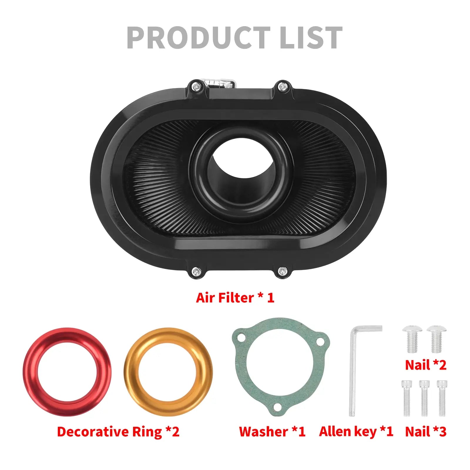 AF009801 mactions motorcycle air cleaner for harley cvo road glide - product list