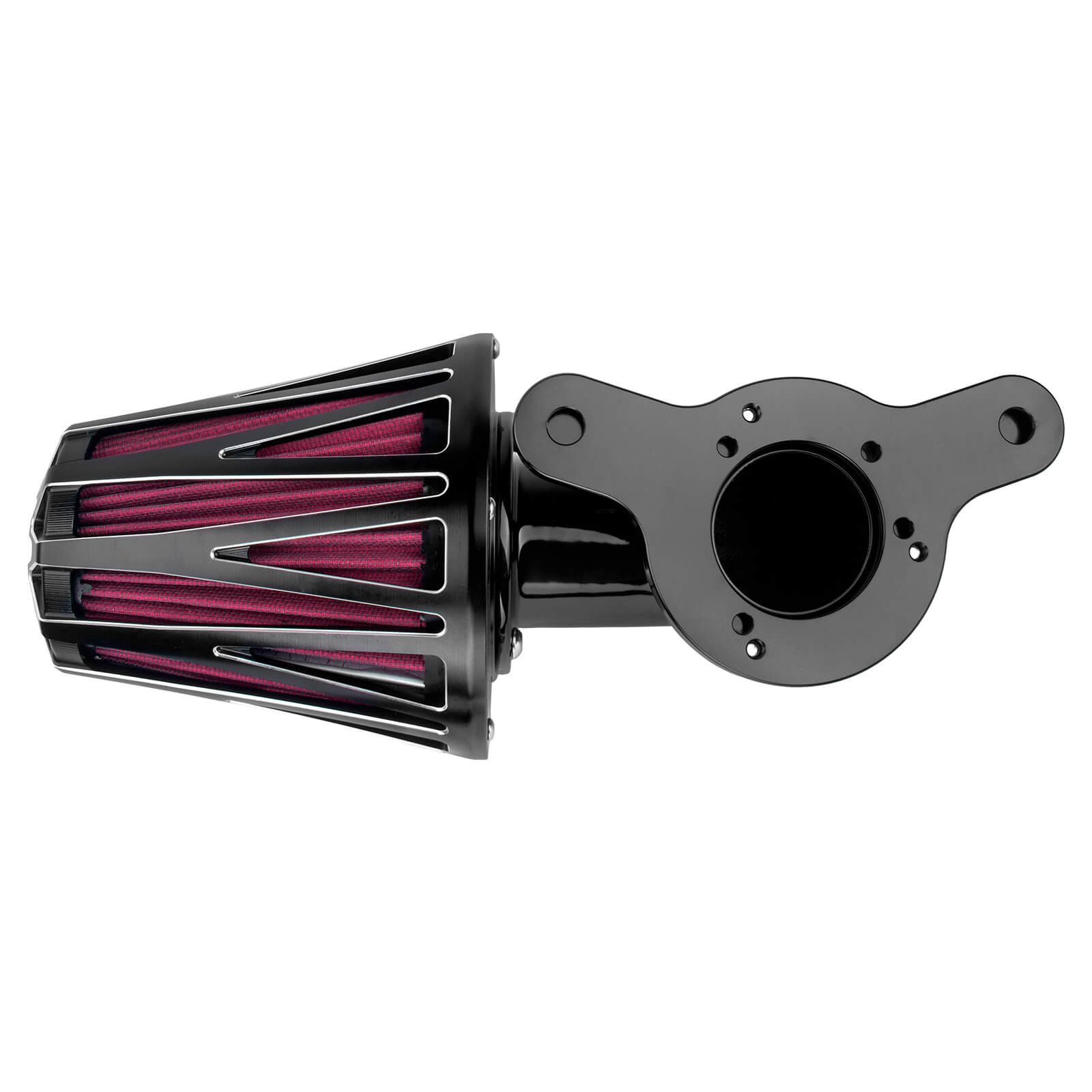AF009902 mactions Performance CNC Air Cleaner Filter Fit Harley touring - black housing red instak