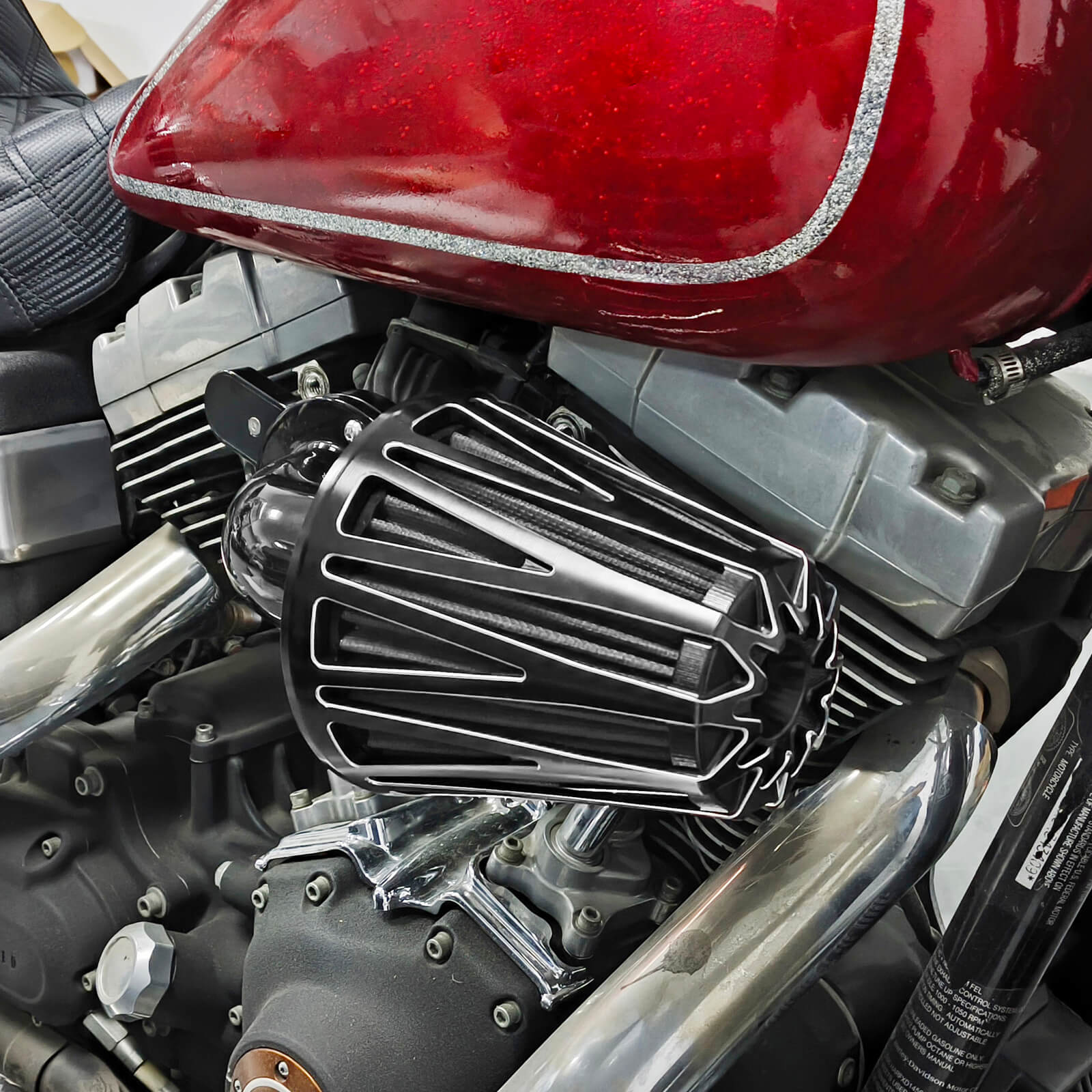 AF009907 MACTIONS Sucker CNC Air Cleaner Intake Filter for harley touring
