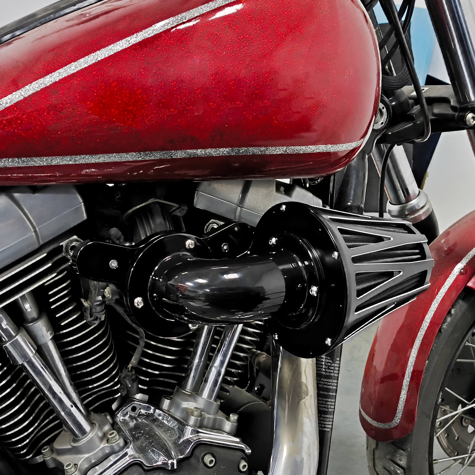 AF009907 mactions High-Flow Cone Air Cleaner Intake for Harley road glide 2008