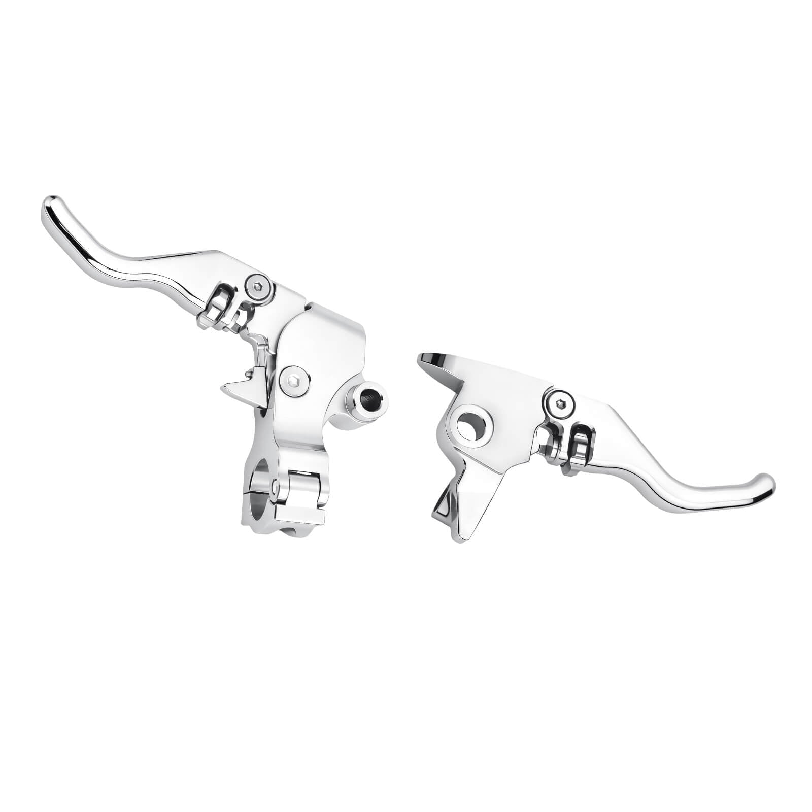 BA001602_Mactions_Custom CNC Brake & Cable Clutch Levers for Harley Touring '08-'13 Chrome